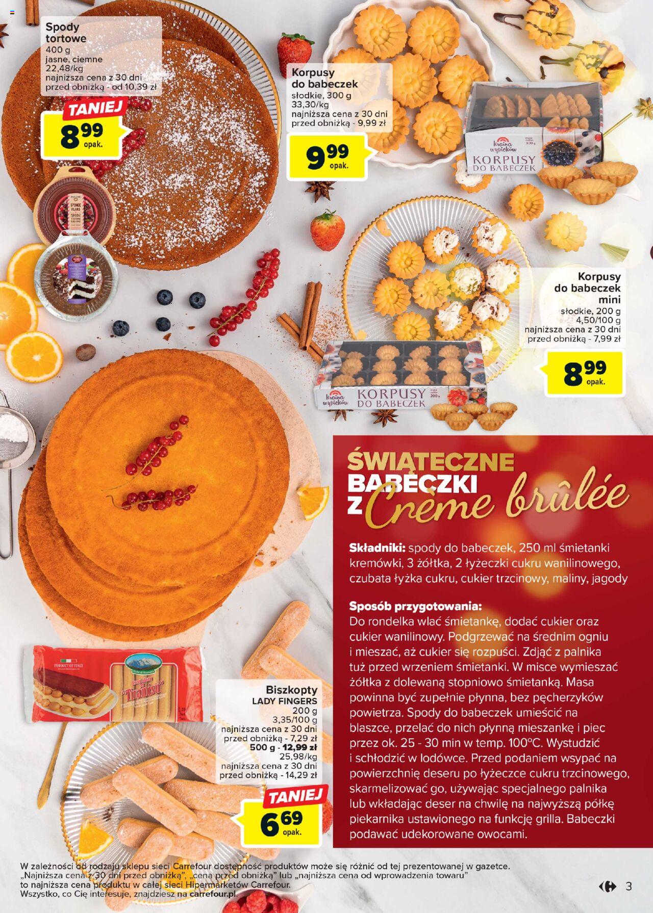 Carrefour Świąteczne wypieki gazetka ważna od 21.11.2023 do 09.12.2023 strona 3