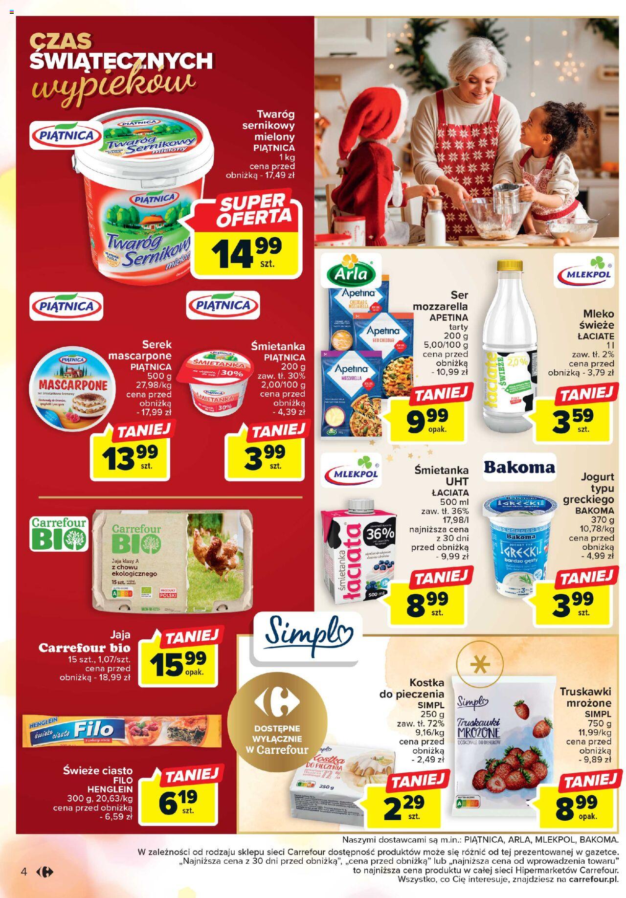 Carrefour Świąteczne wypieki gazetka ważna od 21.11.2023 do 09.12.2023 strona 4