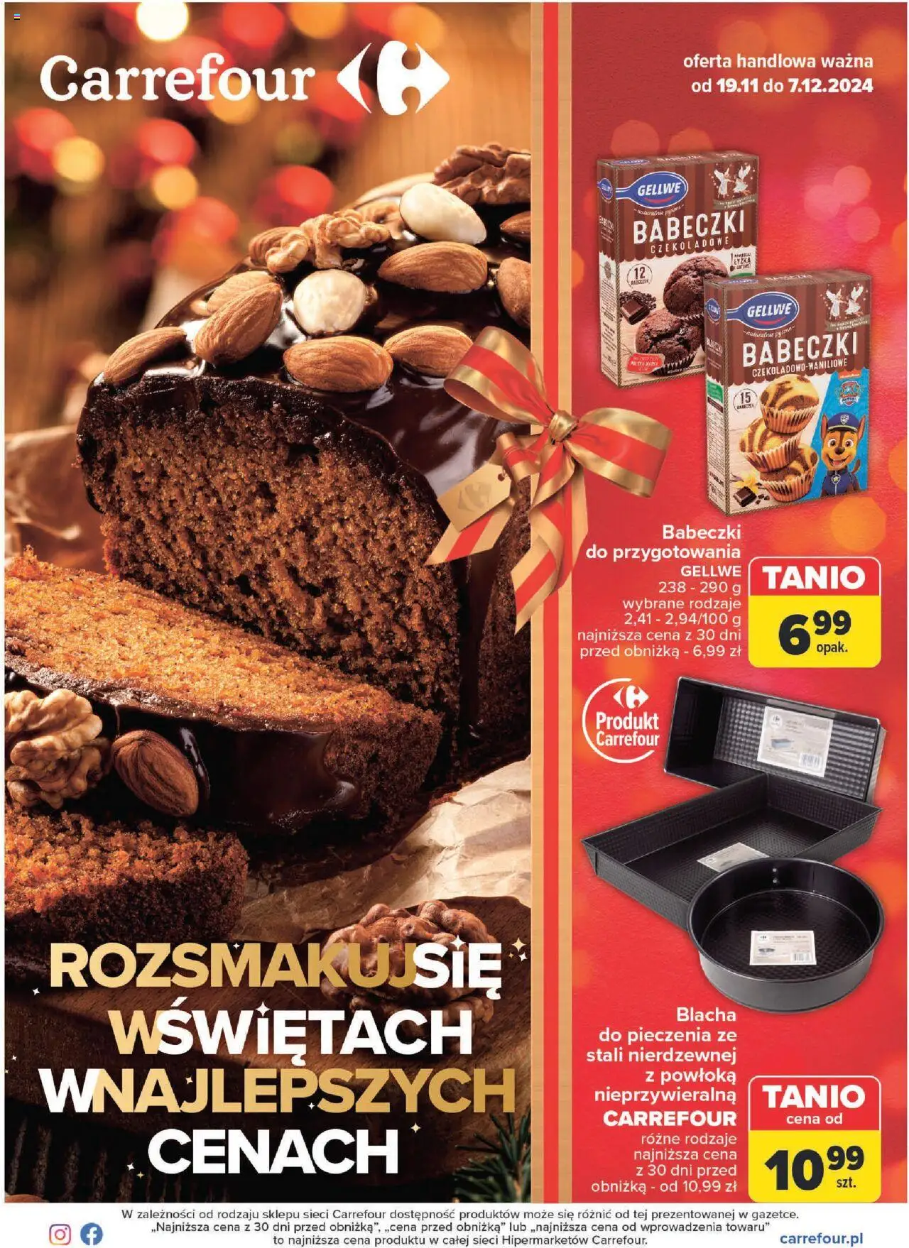 Carrefour Świąteczne wypieki w wyjątkowych cenach Gazetka ważna od 19.11.2024 do 07.12.2024 strona 1