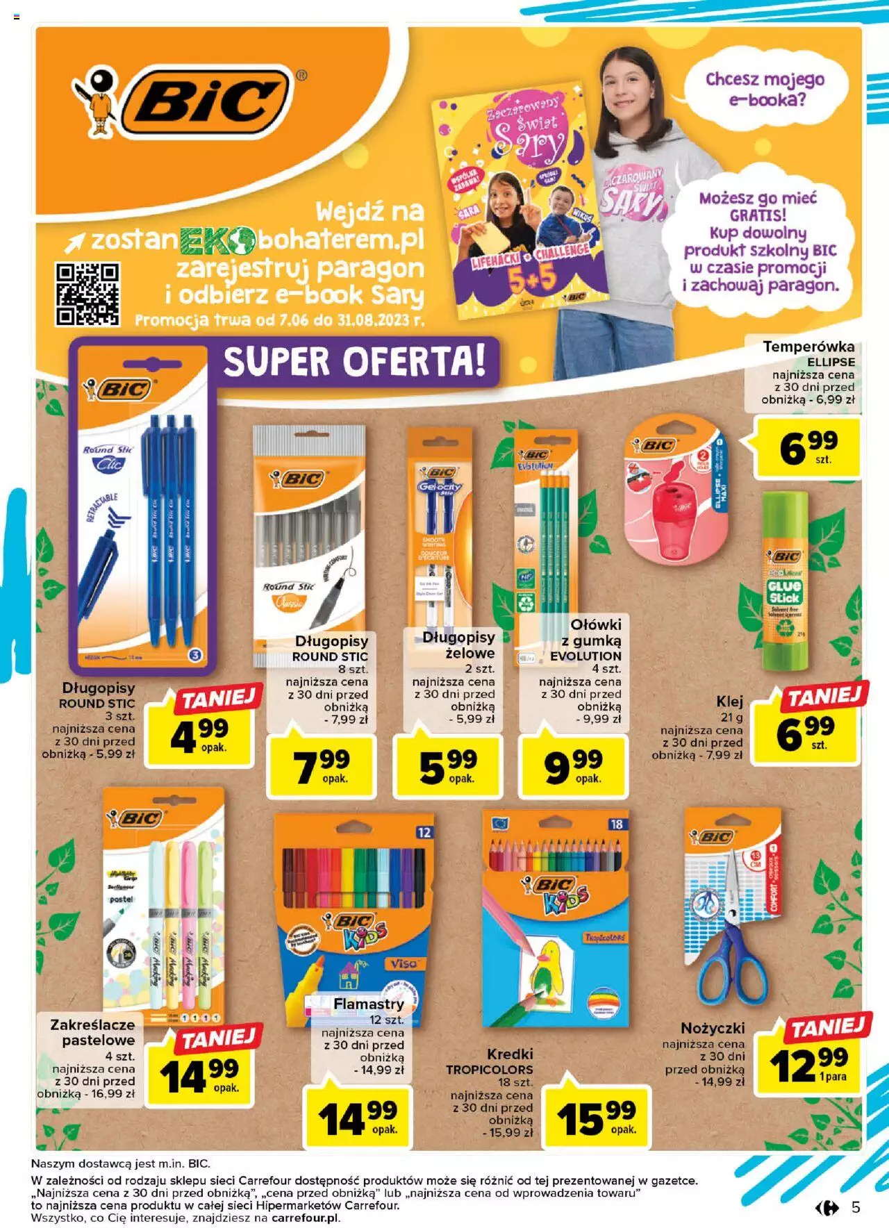 Carrefour Szkoła na każdy gust i budżet Gazetka  ważna od 22.08.2023 do 09.09.2023 strona 5