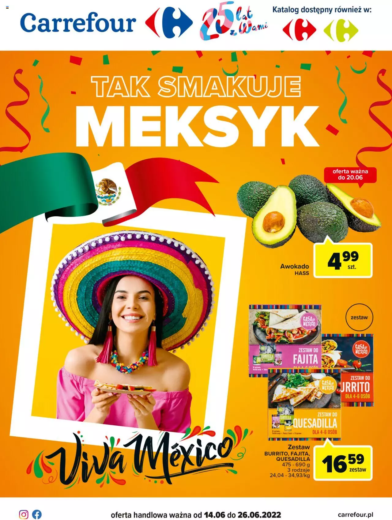 Carrefour Tak smakuje Meksyk gazetka ważna od 14.06.2022 do 26.06.2022 strona 1