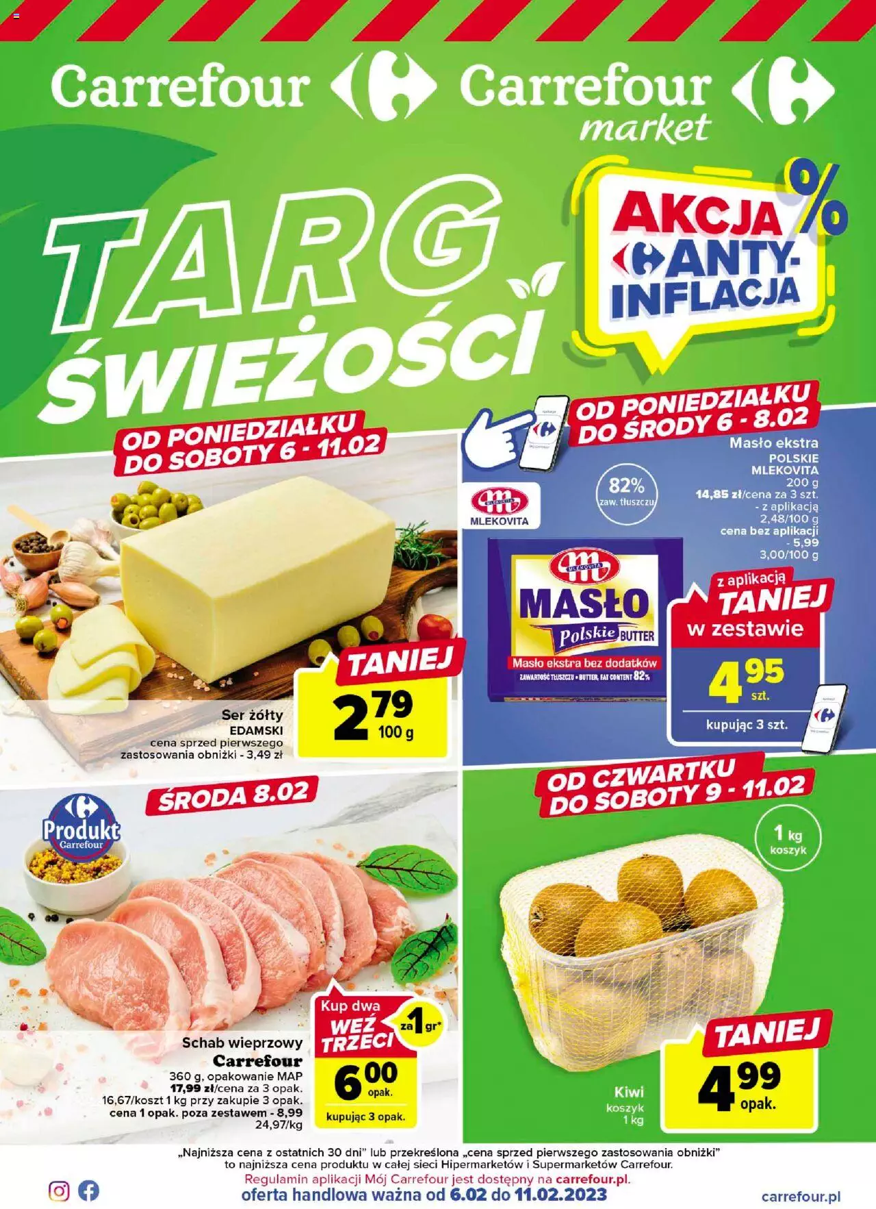 Carrefour Targ świeżości Gazetka ważna od 06.02.2023 do 11.02.2023 strona 1