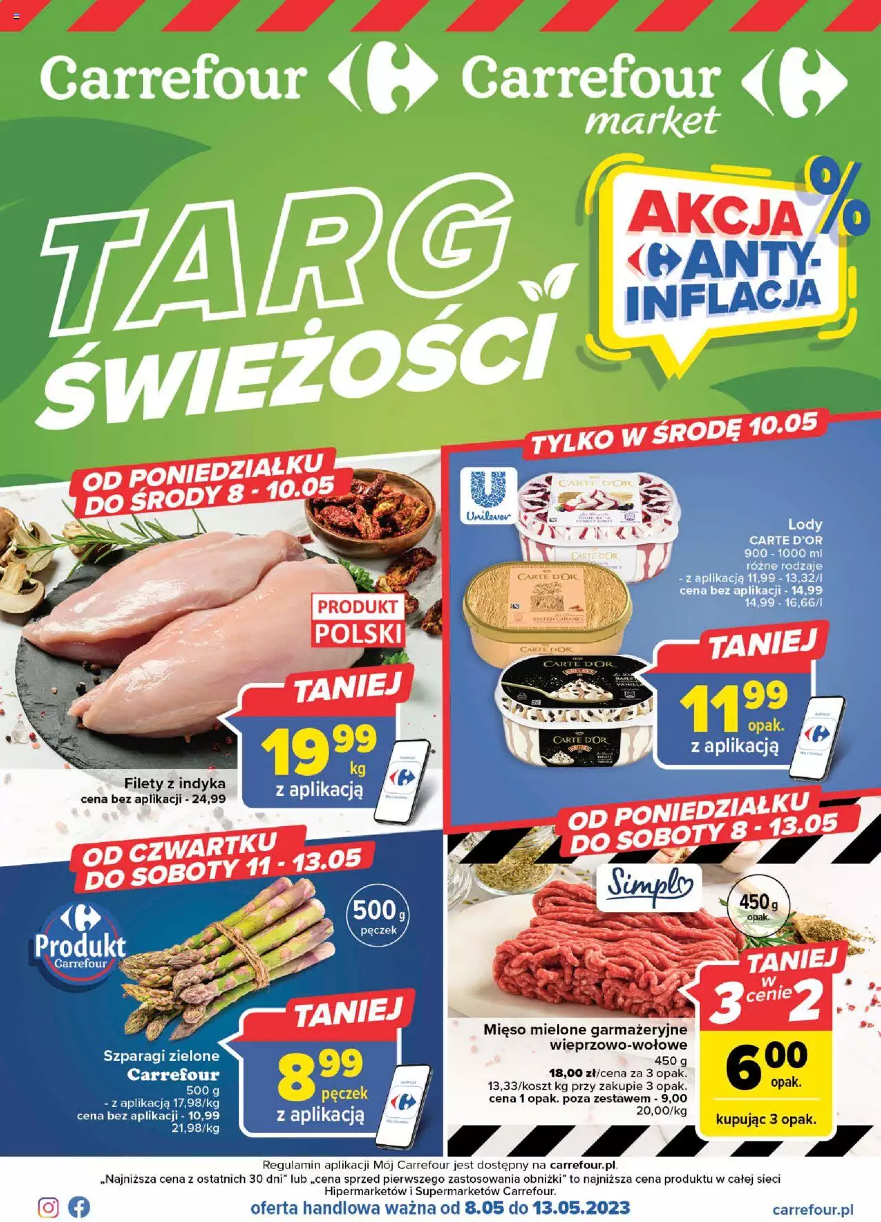 Carrefour Targ świeżości  Gazetka ważna od 08.05.2023 do 13.05.2023 strona 1