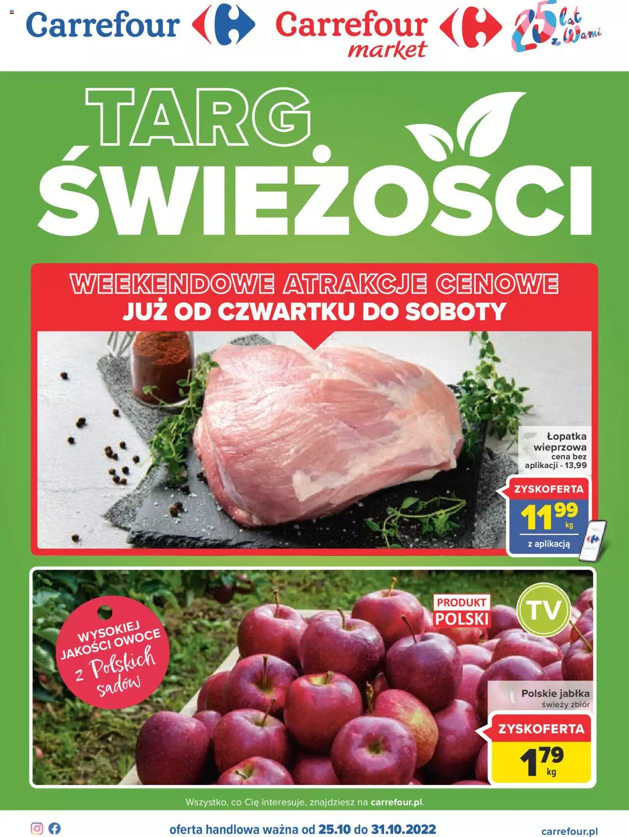 Carrefour Targ Świeżości gazetka ważna od 25.10.2022 do 31.10.2022 strona 1
