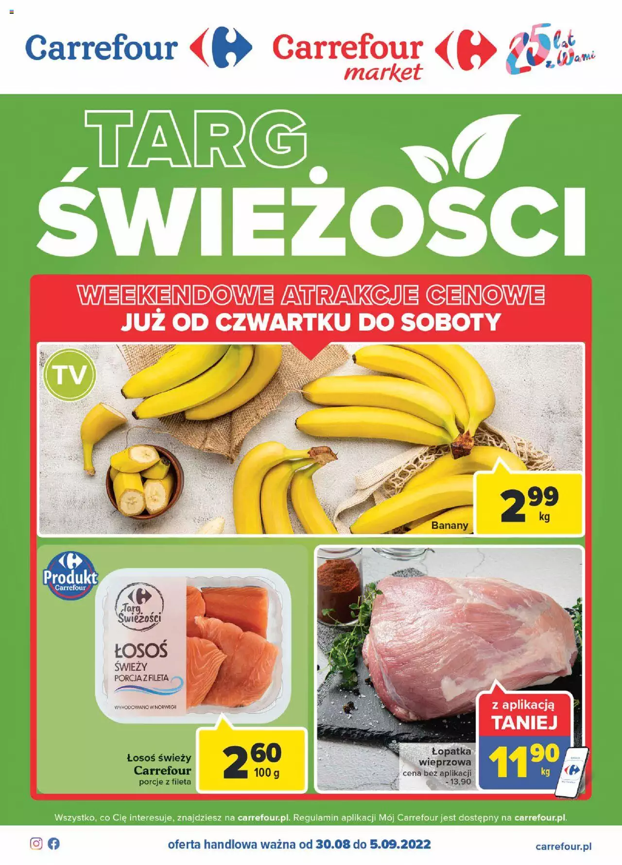 Carrefour Targ. świeżości gazetka ważna  od 30.08.2022 do 05.09.2022 strona 1