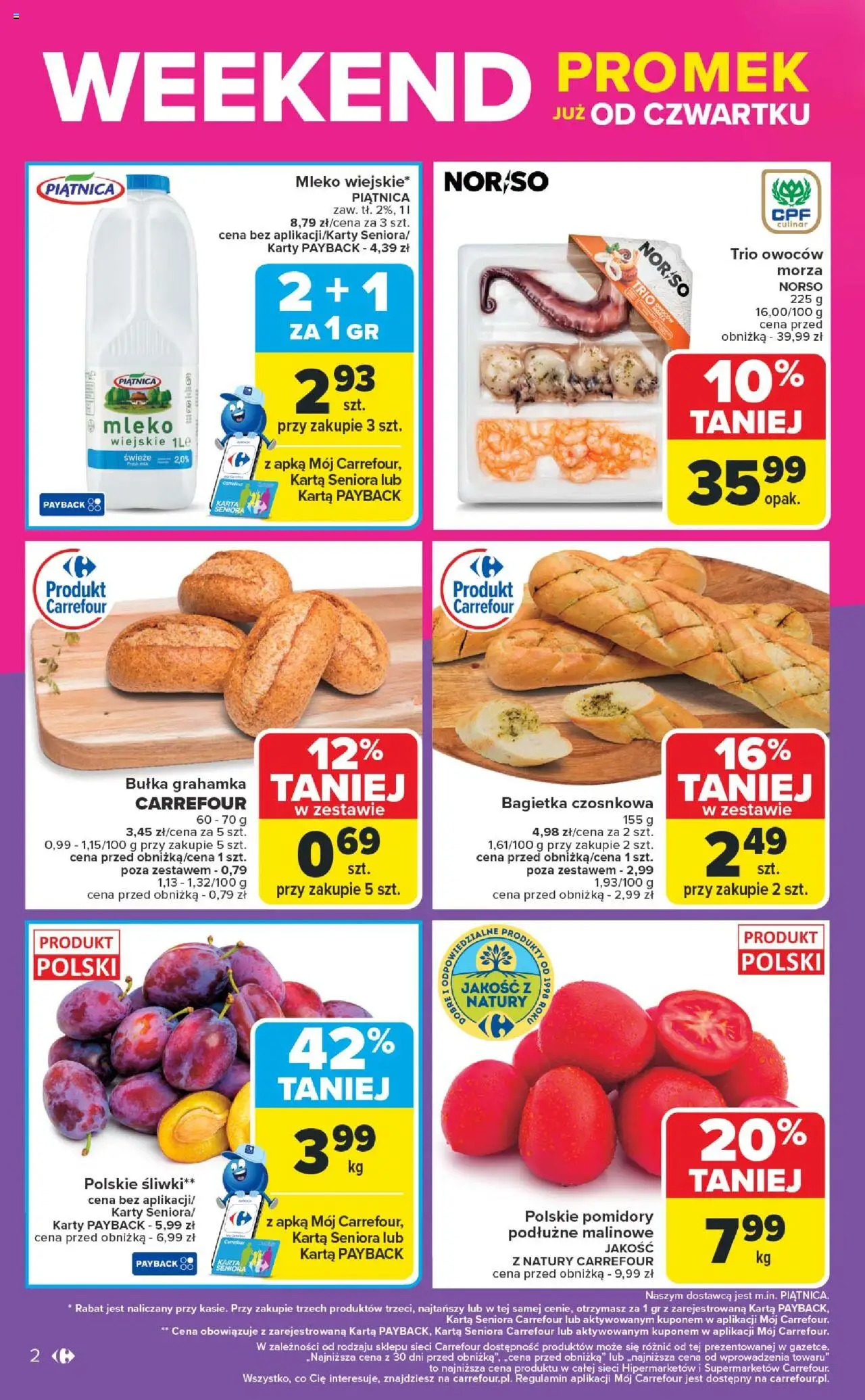 Carrefour Weekend promek już od czwartku  Gazetka ważna od  02.10.2025 do 04.10.2025 strona 2