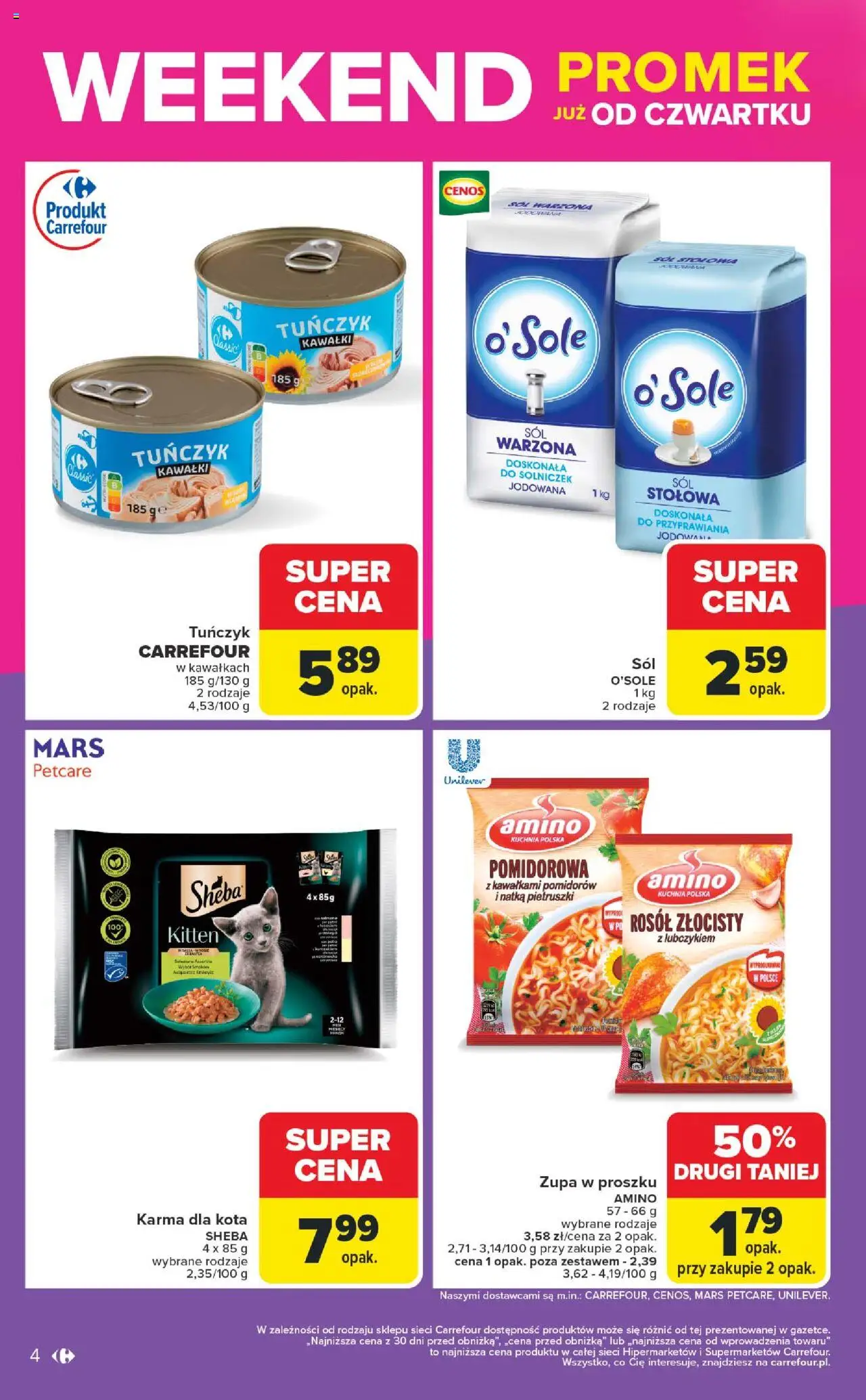 Carrefour Weekend promek już od czwartku  Gazetka ważna od  02.10.2025 do 04.10.2025 strona 4