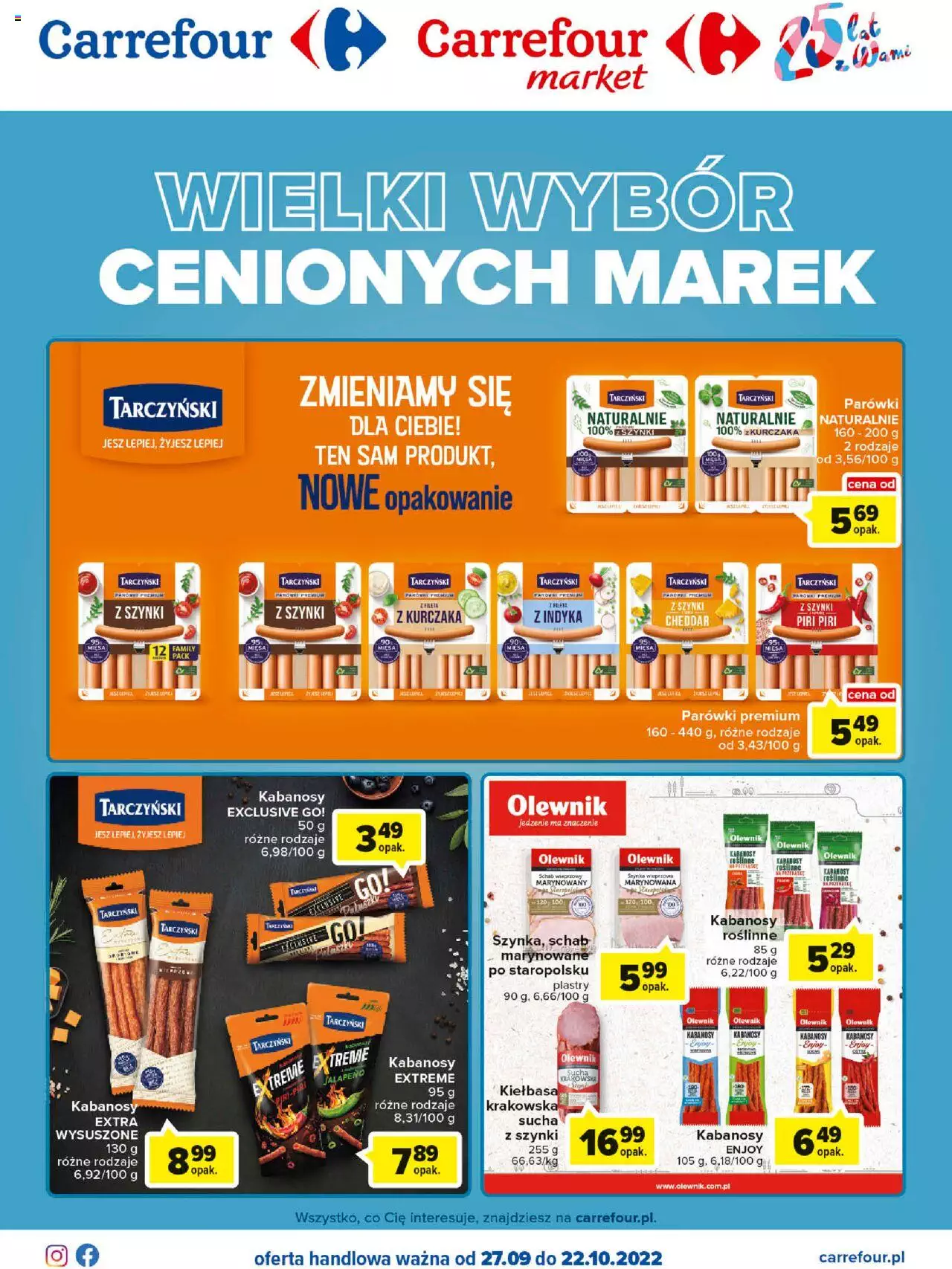 Carrefour wielki wybor cenionych marek gazetka ważna od 27.09.2022 do 22.10.2022