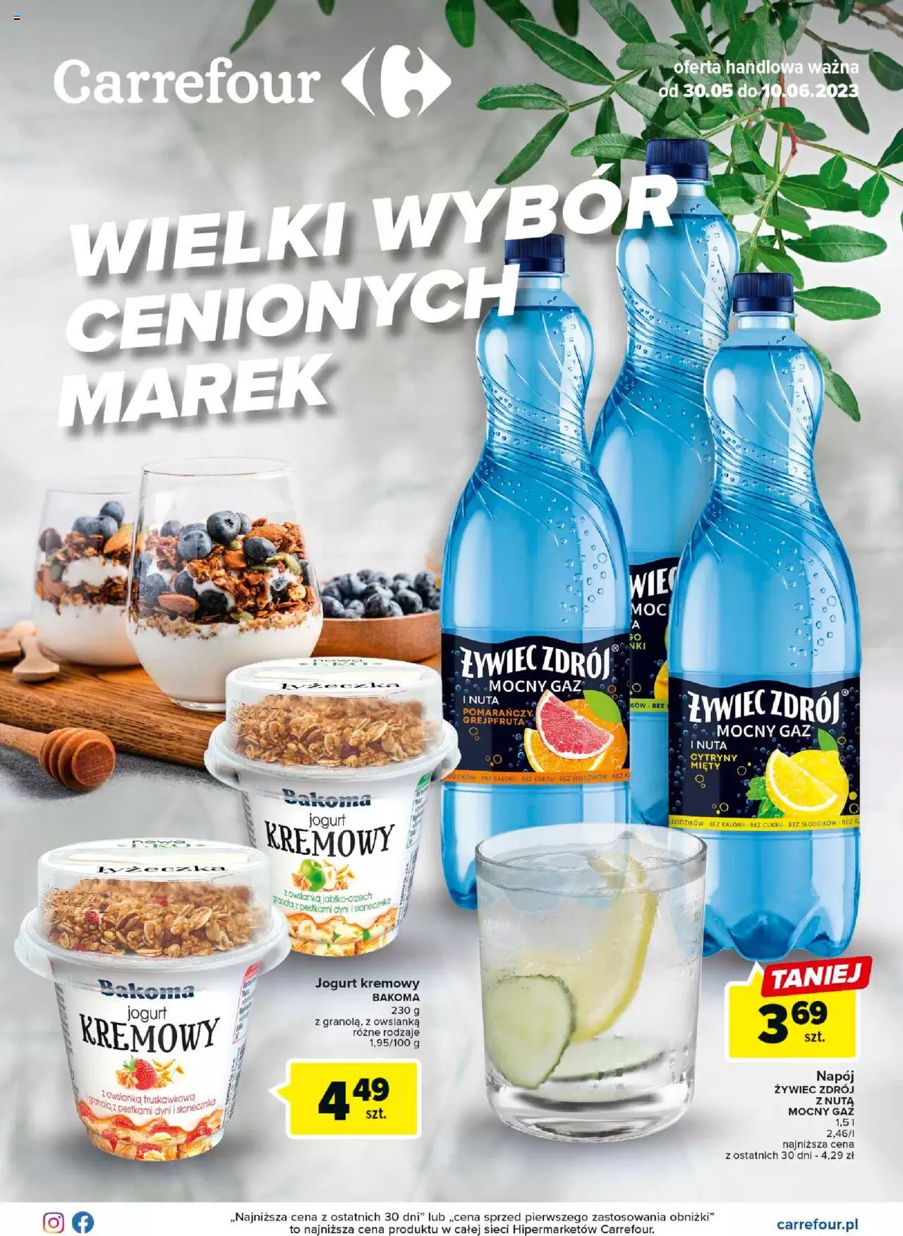 Carrefour Wielki wybór cenionych marek Gazetka ważna od 30.05.2023 do 10.06.2023 strona 1