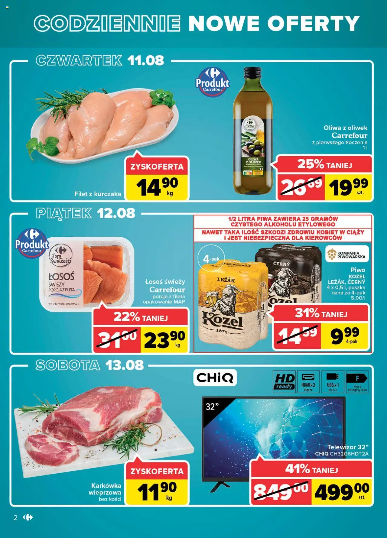 Carrefour Wielkie Otwarcie Bielany Wroclawskie gazetka ważna od 10.08.2022 do 13.08.2022 strona 2