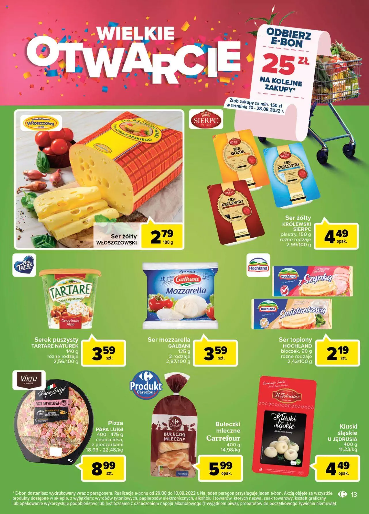 Carrefour Wielkie Otwarcie Bielany Wroclawskie gazetka ważna od 10.08.2022 do 13.08.2022 strona 13