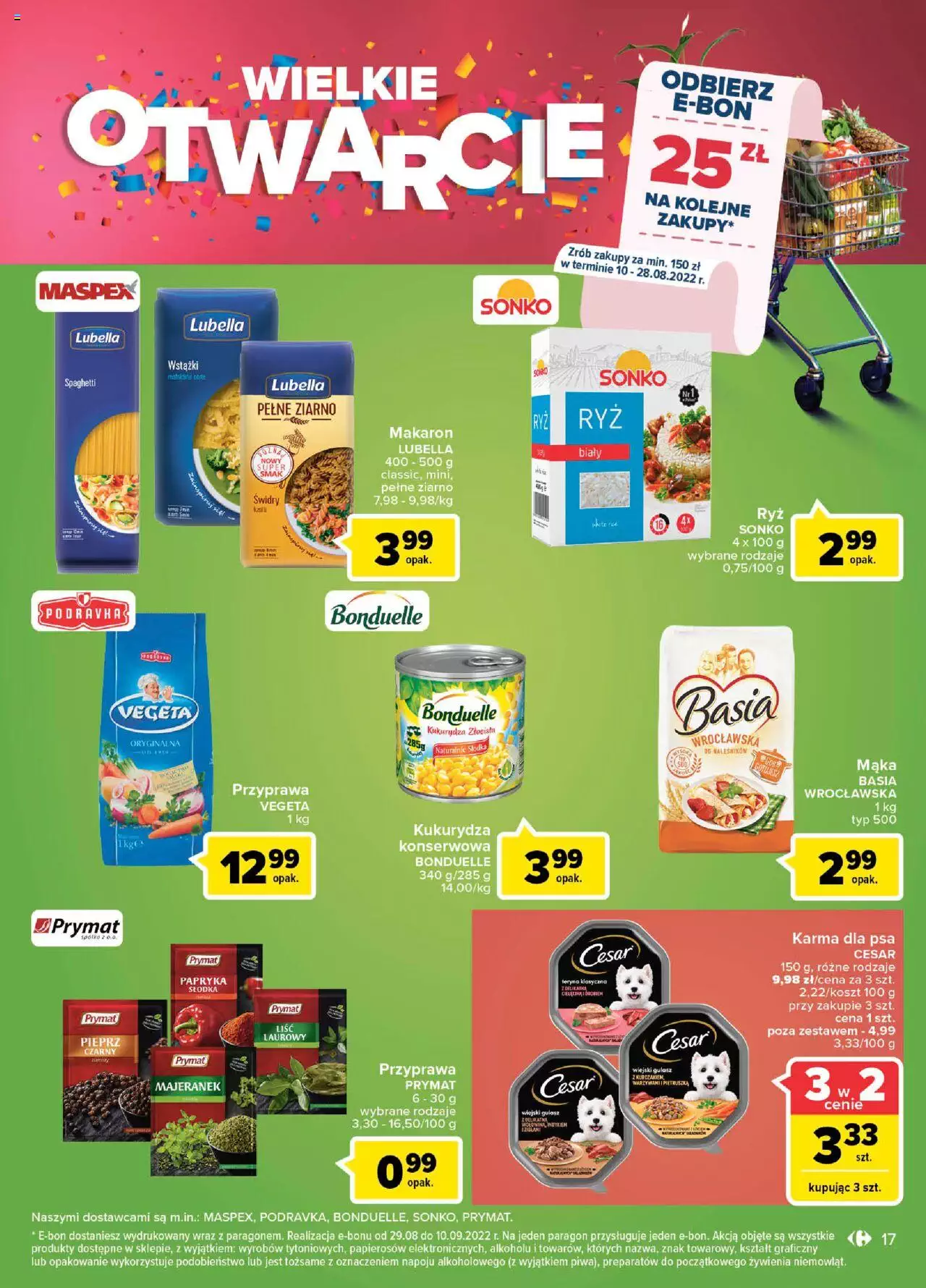 Carrefour Wielkie Otwarcie Bielany Wroclawskie gazetka ważna od 10.08.2022 do 13.08.2022 strona 17