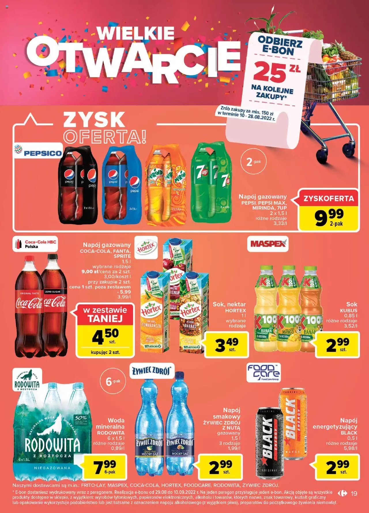 Carrefour Wielkie Otwarcie Bielany Wroclawskie gazetka ważna od 10.08.2022 do 13.08.2022 strona 19