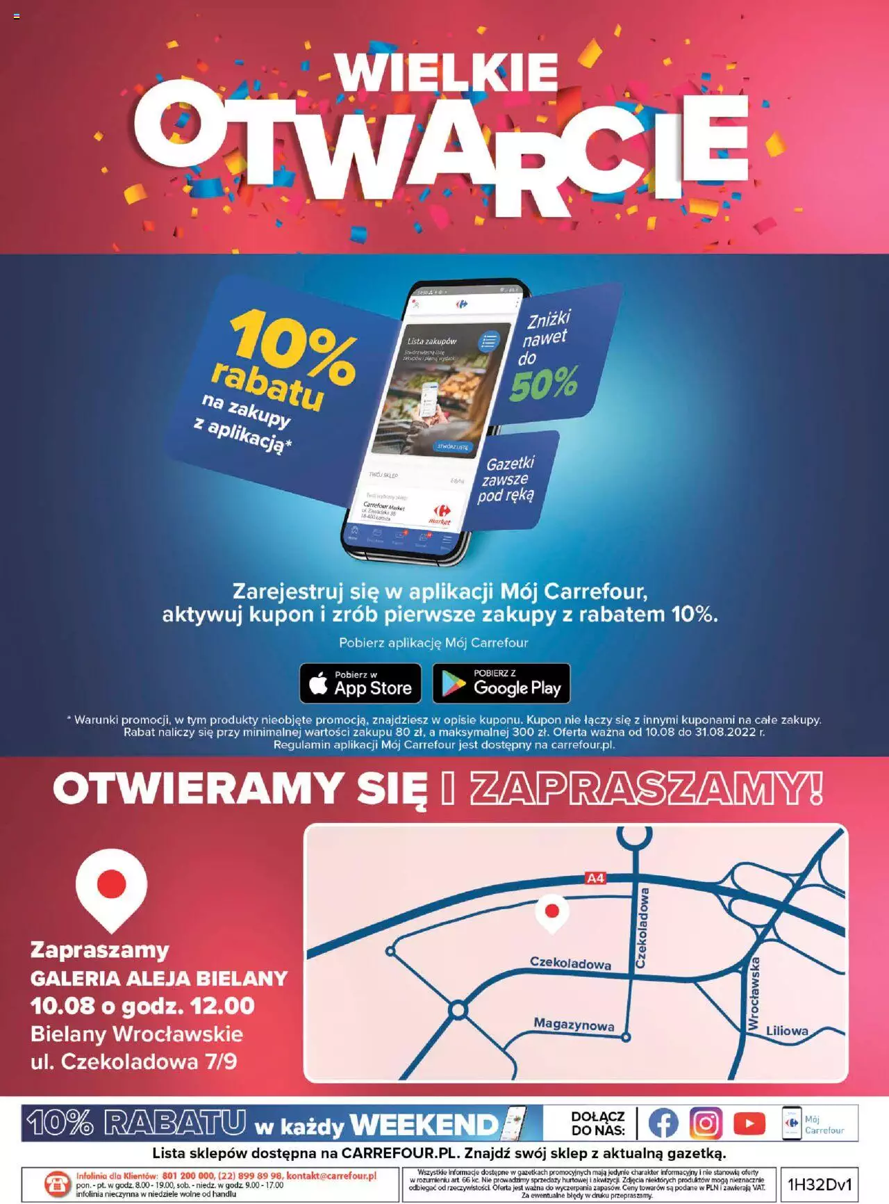 Carrefour Wielkie Otwarcie Bielany Wroclawskie gazetka ważna od 10.08.2022 do 13.08.2022 strona 28