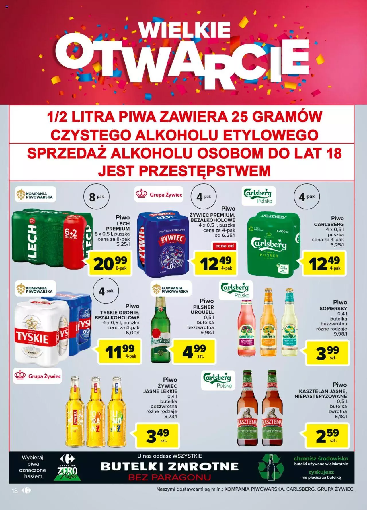 Carrefour Wielkie otwarcie Carrefour Czestochowa gazetka ważna od 24.08.2022 do 29.08.2022 strona 18