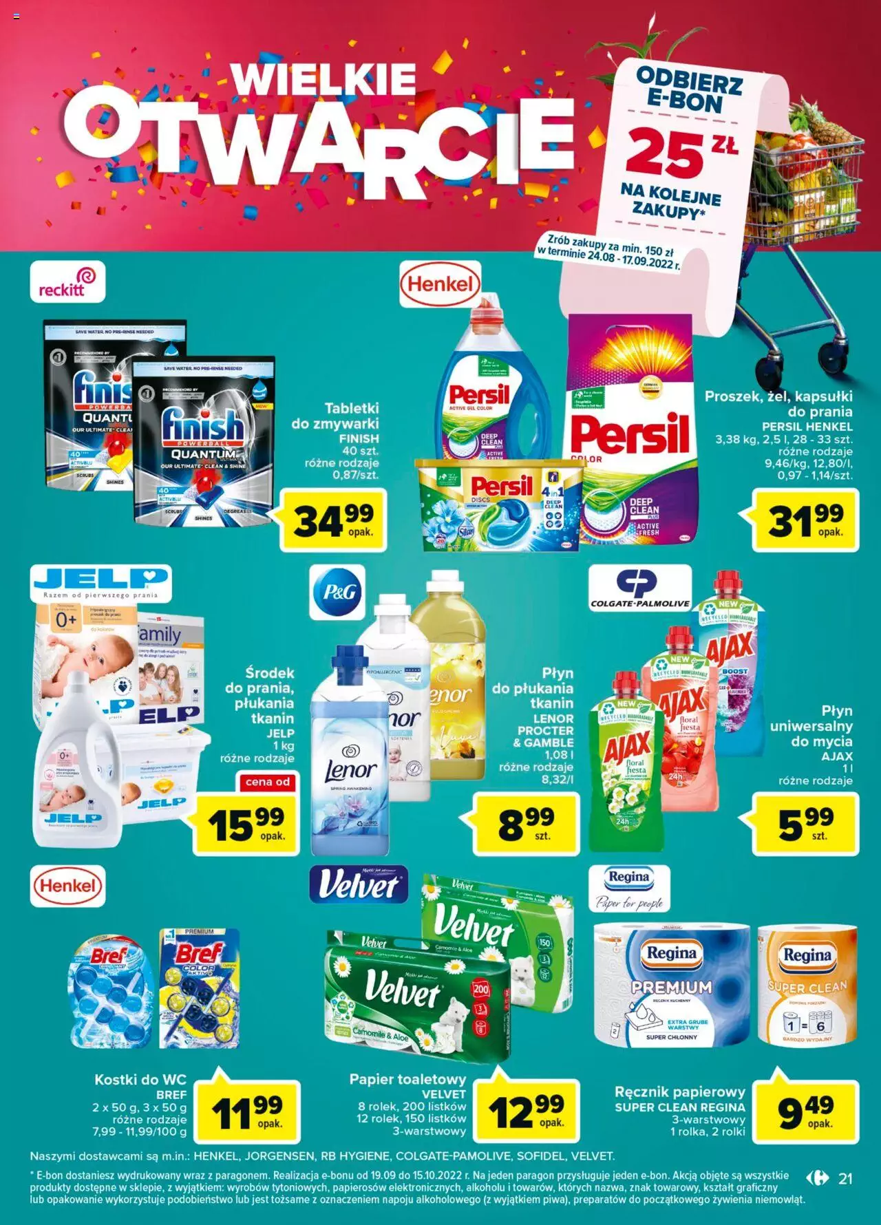 Carrefour Wielkie otwarcie Carrefour Czestochowa gazetka ważna od 24.08.2022 do 29.08.2022 strona 21
