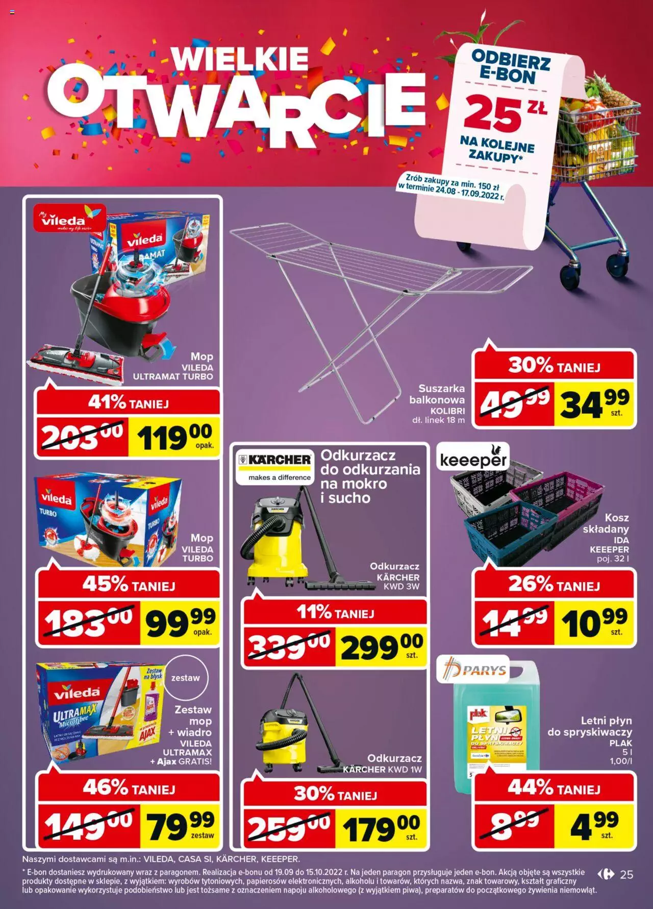 Carrefour Wielkie otwarcie Carrefour Czestochowa gazetka ważna od 24.08.2022 do 29.08.2022 strona 25