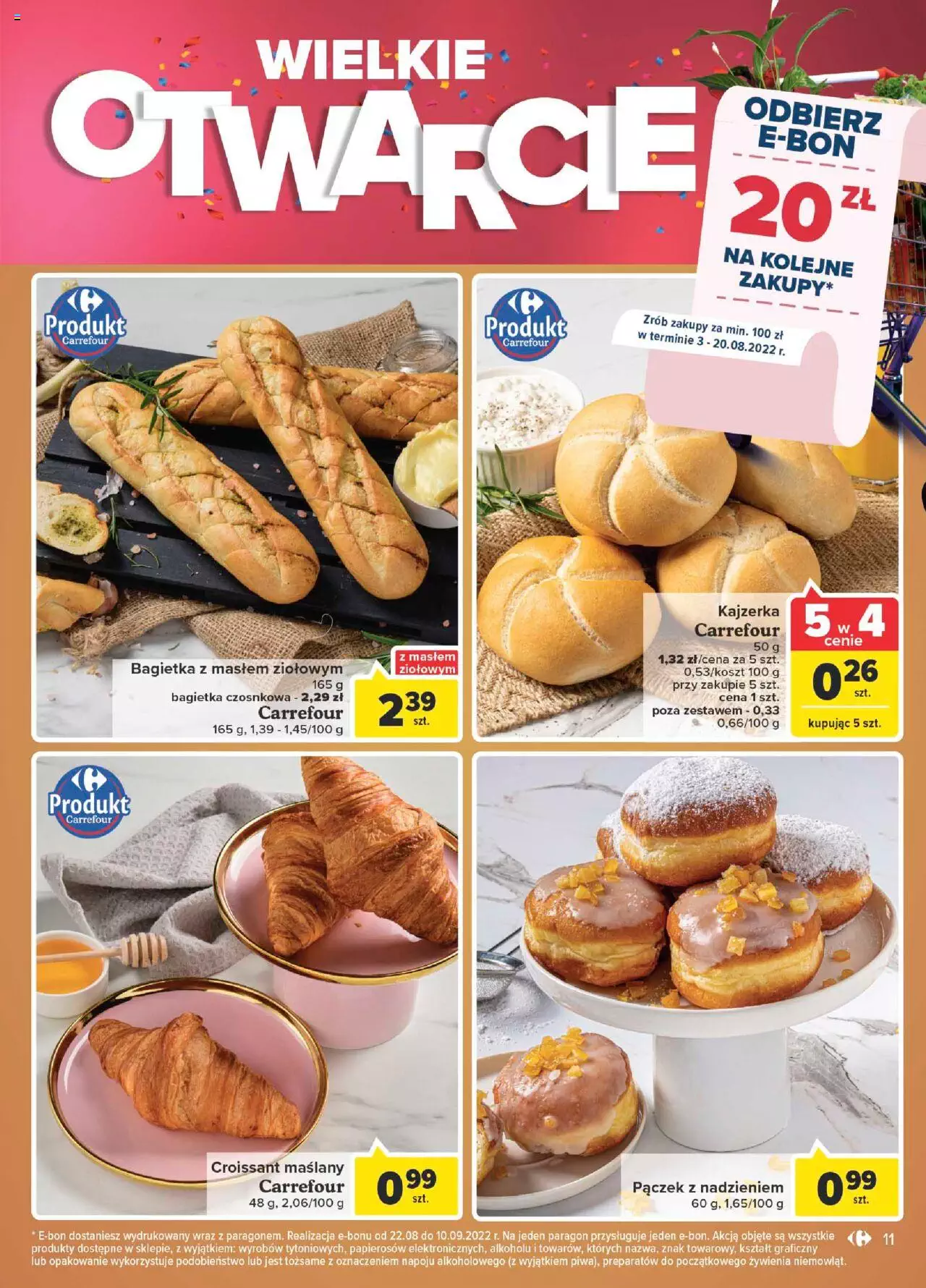 Carrefour Wielkie otwarcie Market Inowrocław gazetka ważna od 03.08.2022 do 18.08.2022 strona 11