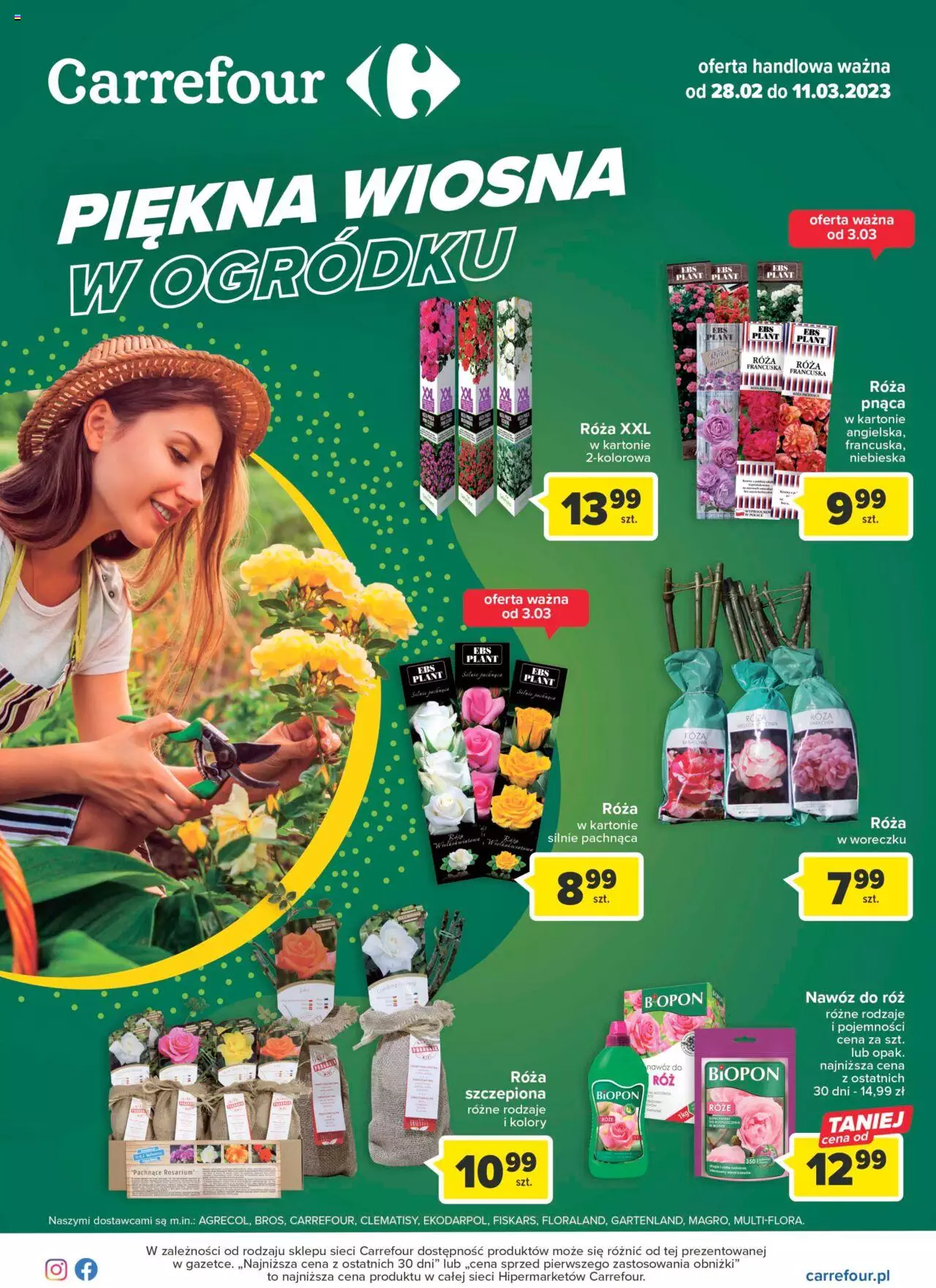 Carrefour Wiosna w ogródku gazetka ważna od 28.02.2023 do 11.03.2023 strona 1