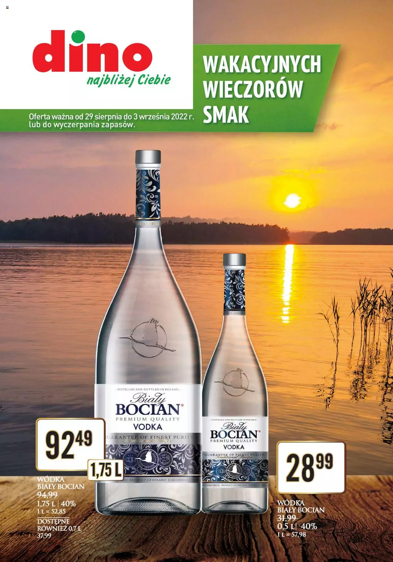 Dino gazetka z alkoholami ważna od 29.08.2022 do 03.09.2022 strona 1