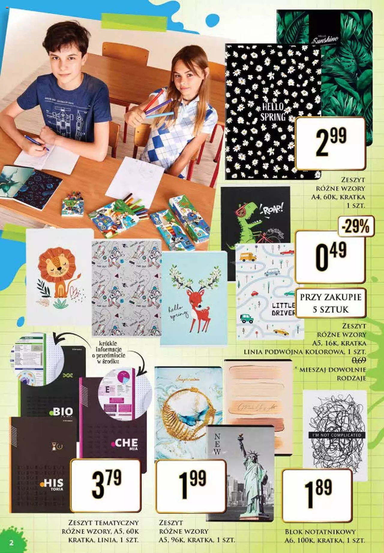 Dino Szkolna wyprawka – katalog gazetka ważna od 25.07.2022 do  06.08.2022 strona 2
