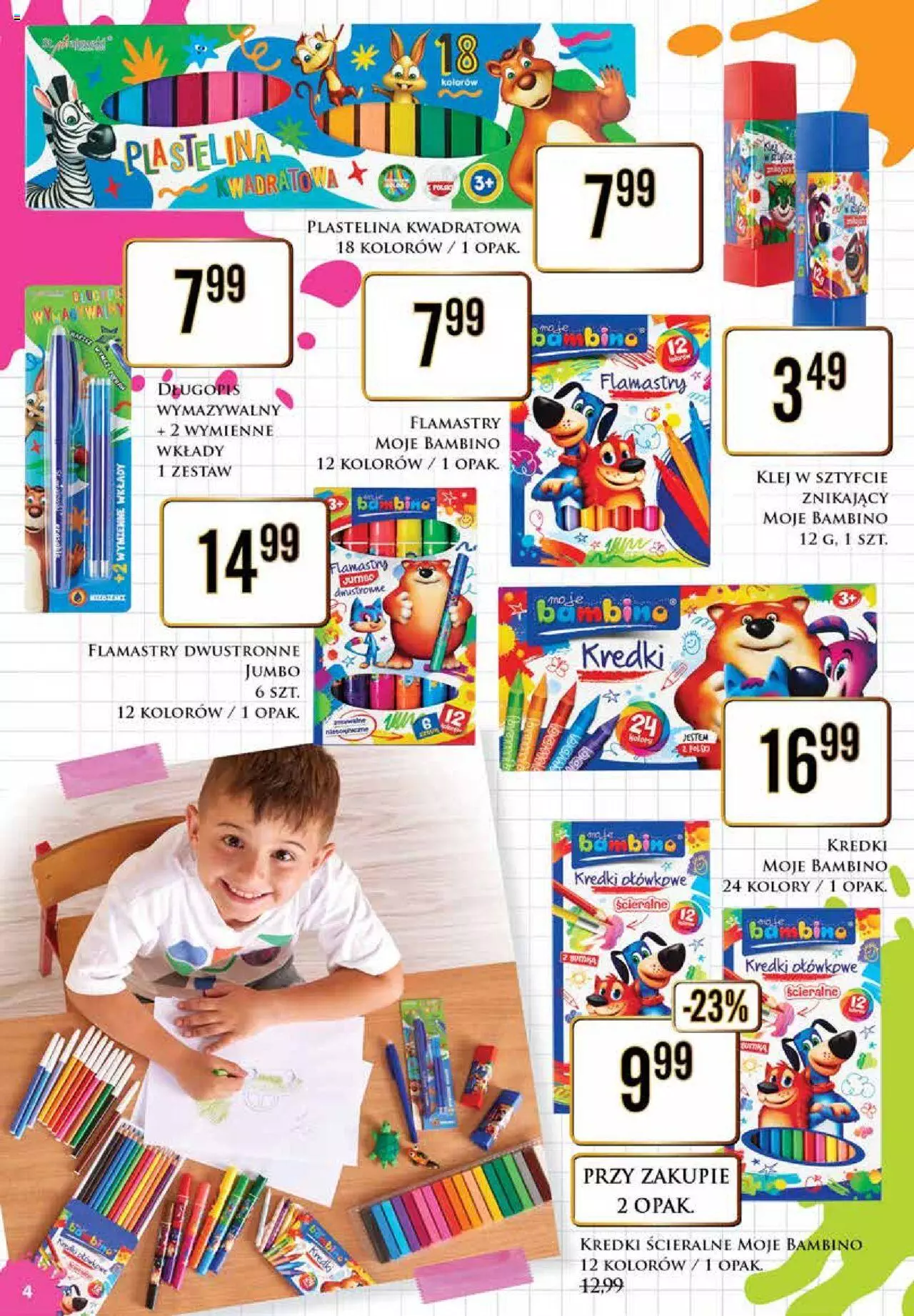 Dino Szkolna wyprawka – katalog gazetka ważna od 25.07.2022 do  06.08.2022 strona 4