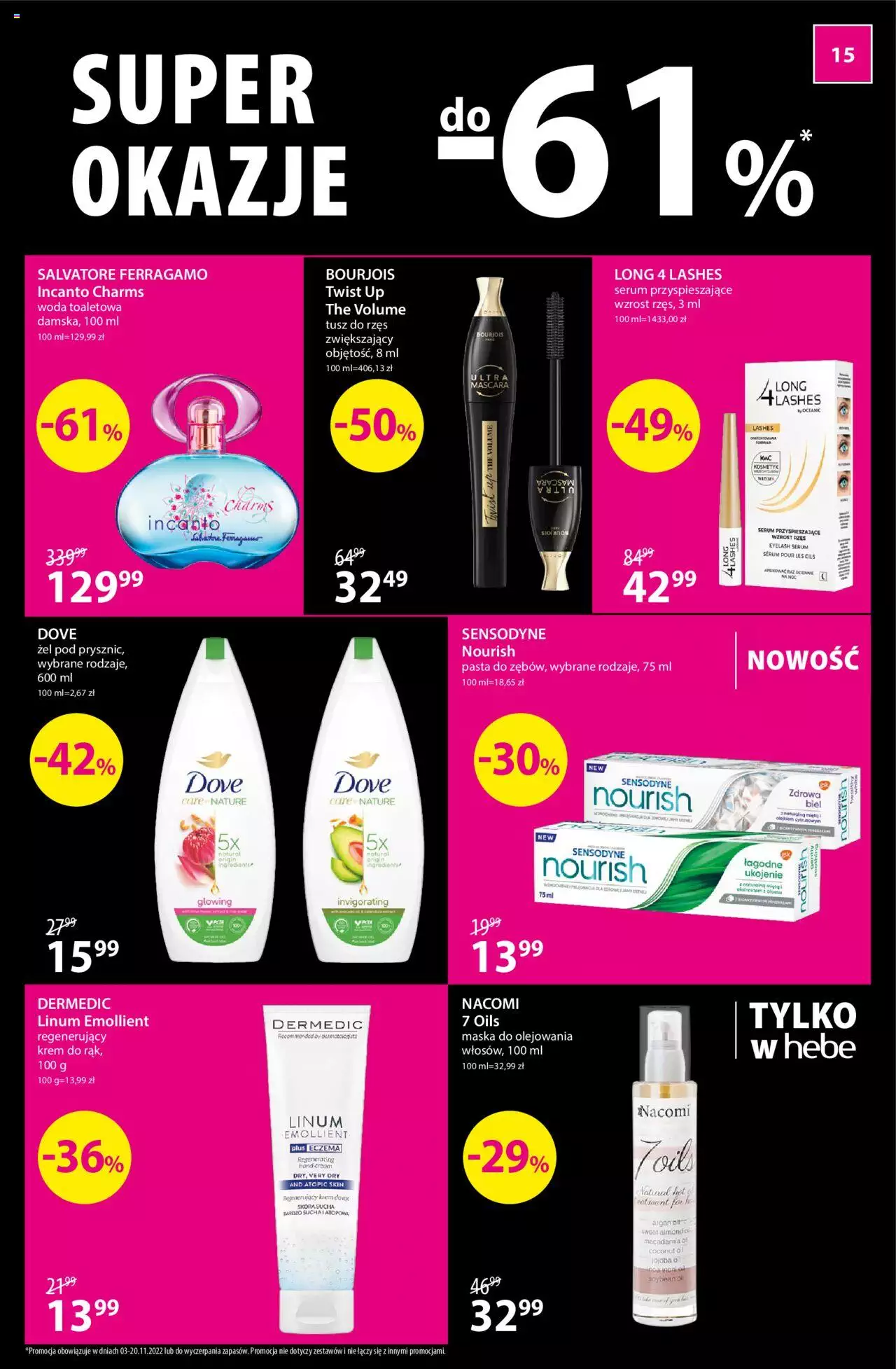 Hebe Black Month gazetka ważna od 03.11.2022 do 20.11.2022 strona 15