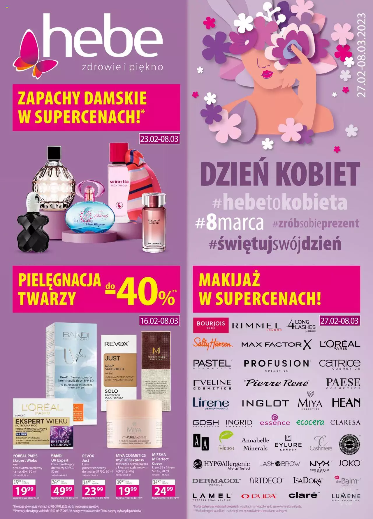 Hebe Gazetka Dzień Kobiet ważna od 27.02.2023 do 08.03.2023 strona 1