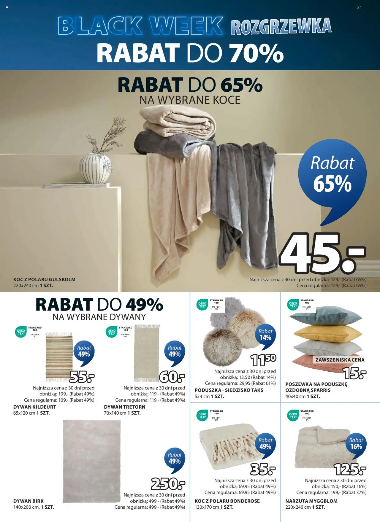 JYSK BLACK FRIDAY Gazetka ważna od 13.11.2024 do 01.12.2024 strona 21
