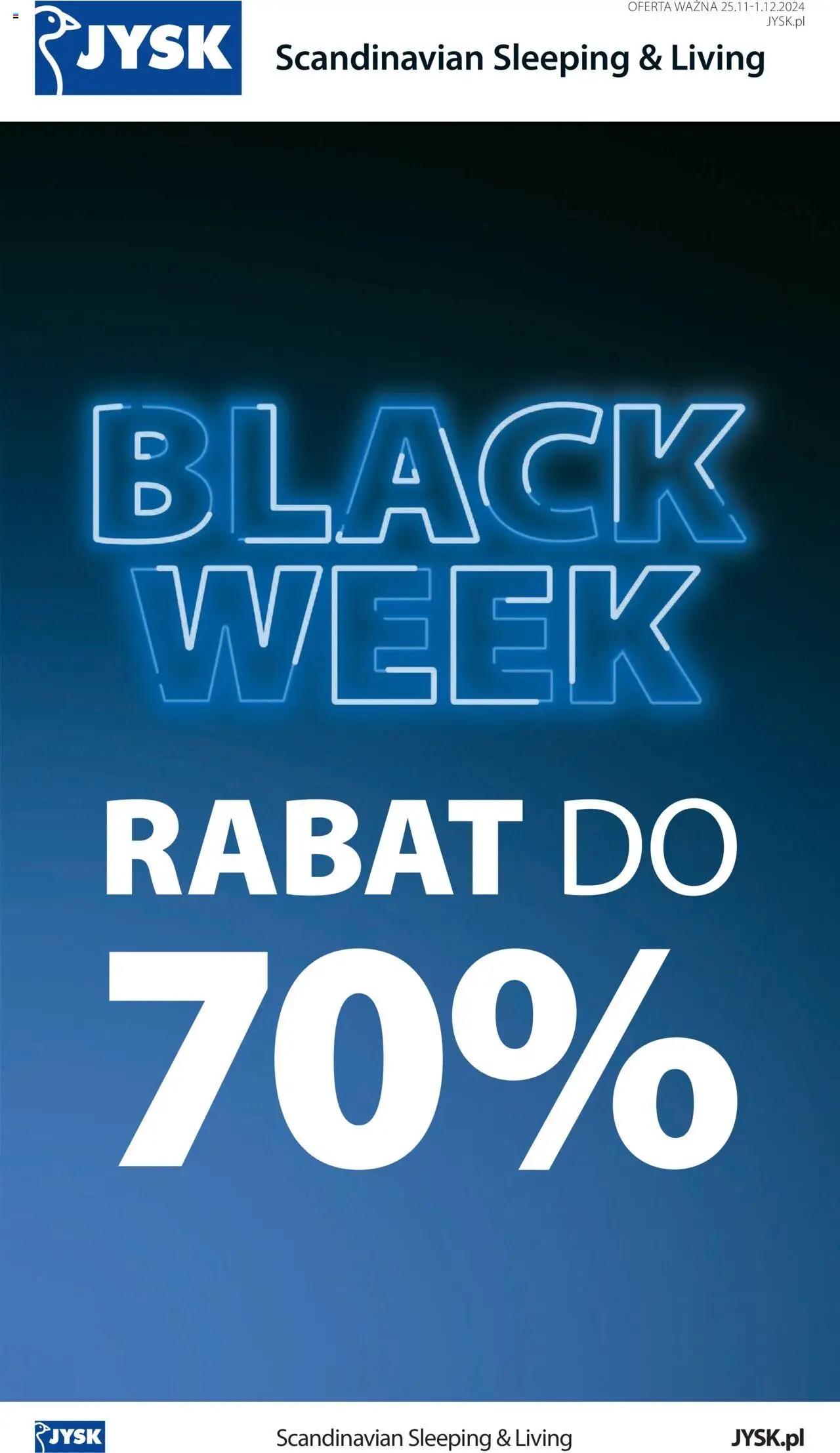 JYSK BLACK FRIDAY Gazetka ważna od 25.11.2024 do 01.12.2024 strona 1