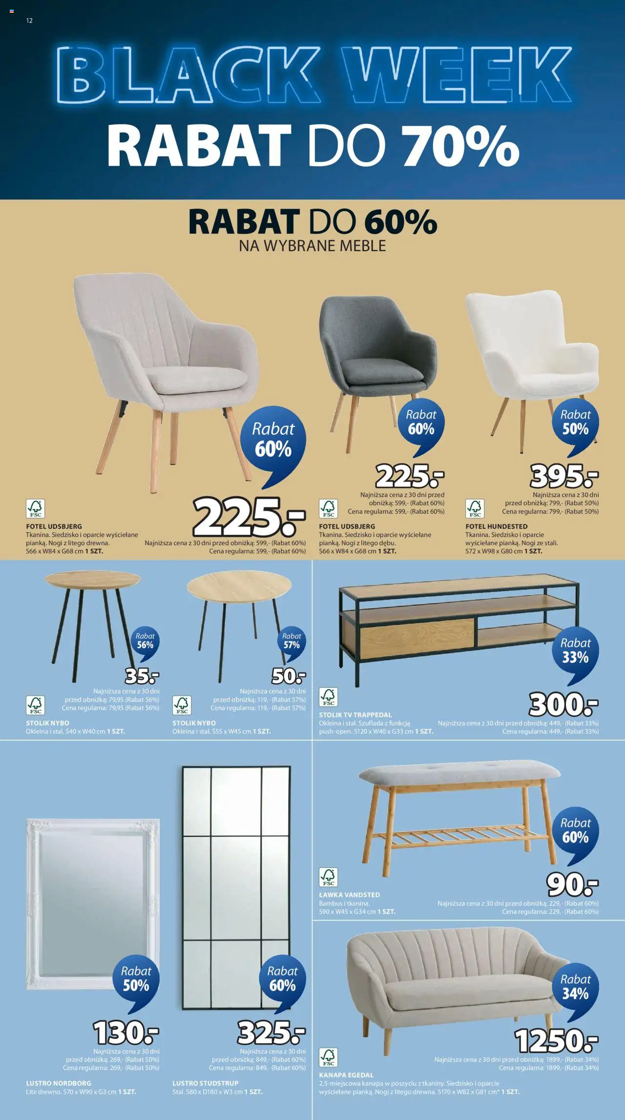 JYSK BLACK FRIDAY Gazetka ważna od 25.11.2024 do 01.12.2024 strona 12