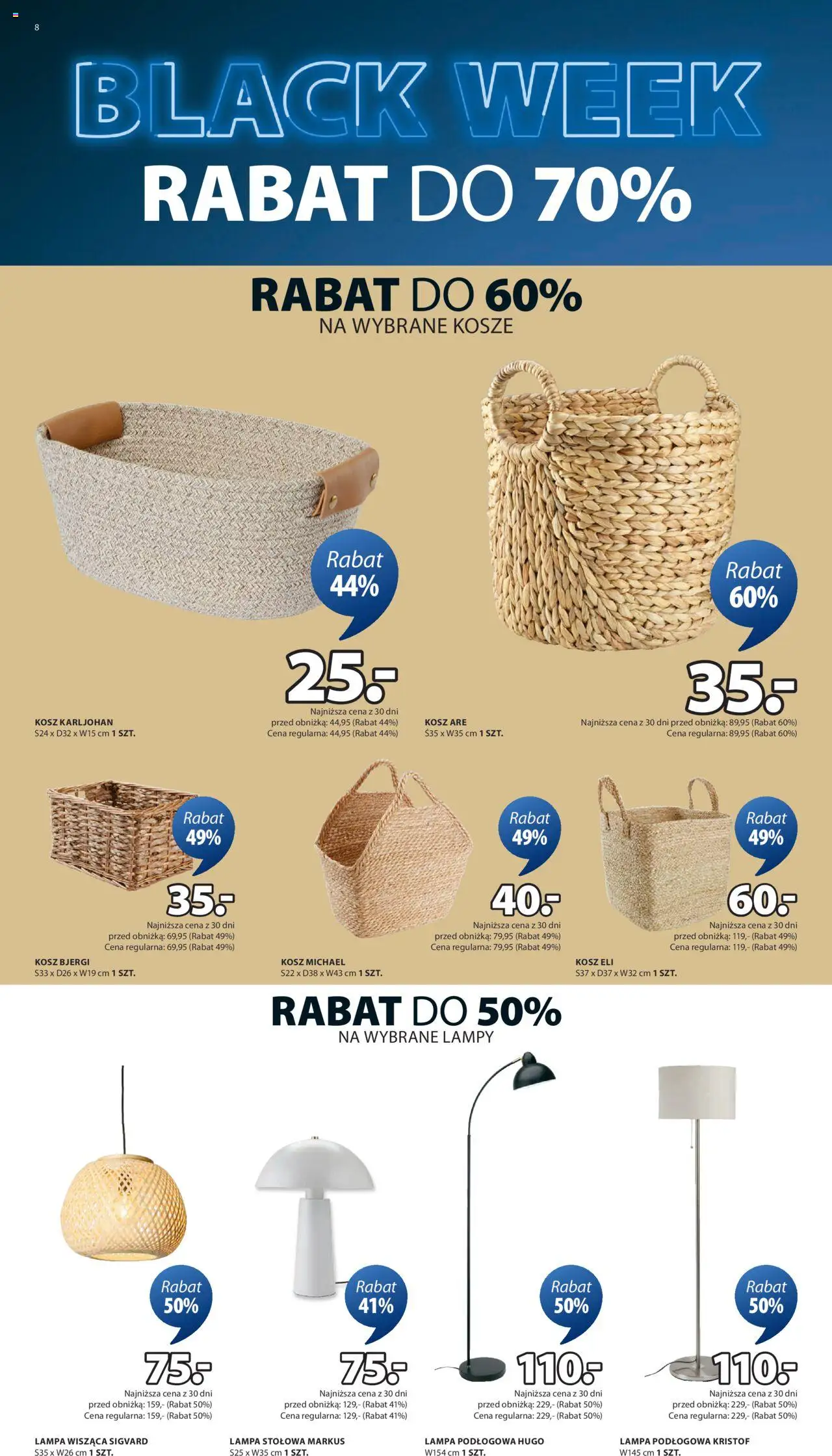 JYSK BLACK FRIDAY Gazetka ważna od 25.11.2024 do 01.12.2024 strona 8