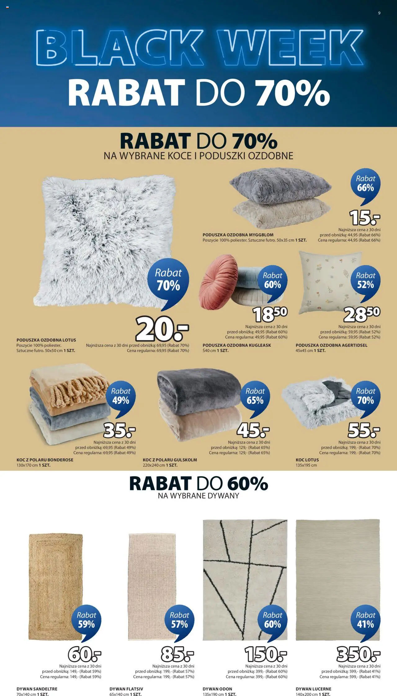 JYSK BLACK FRIDAY Gazetka ważna od 25.11.2024 do 01.12.2024 strona 9