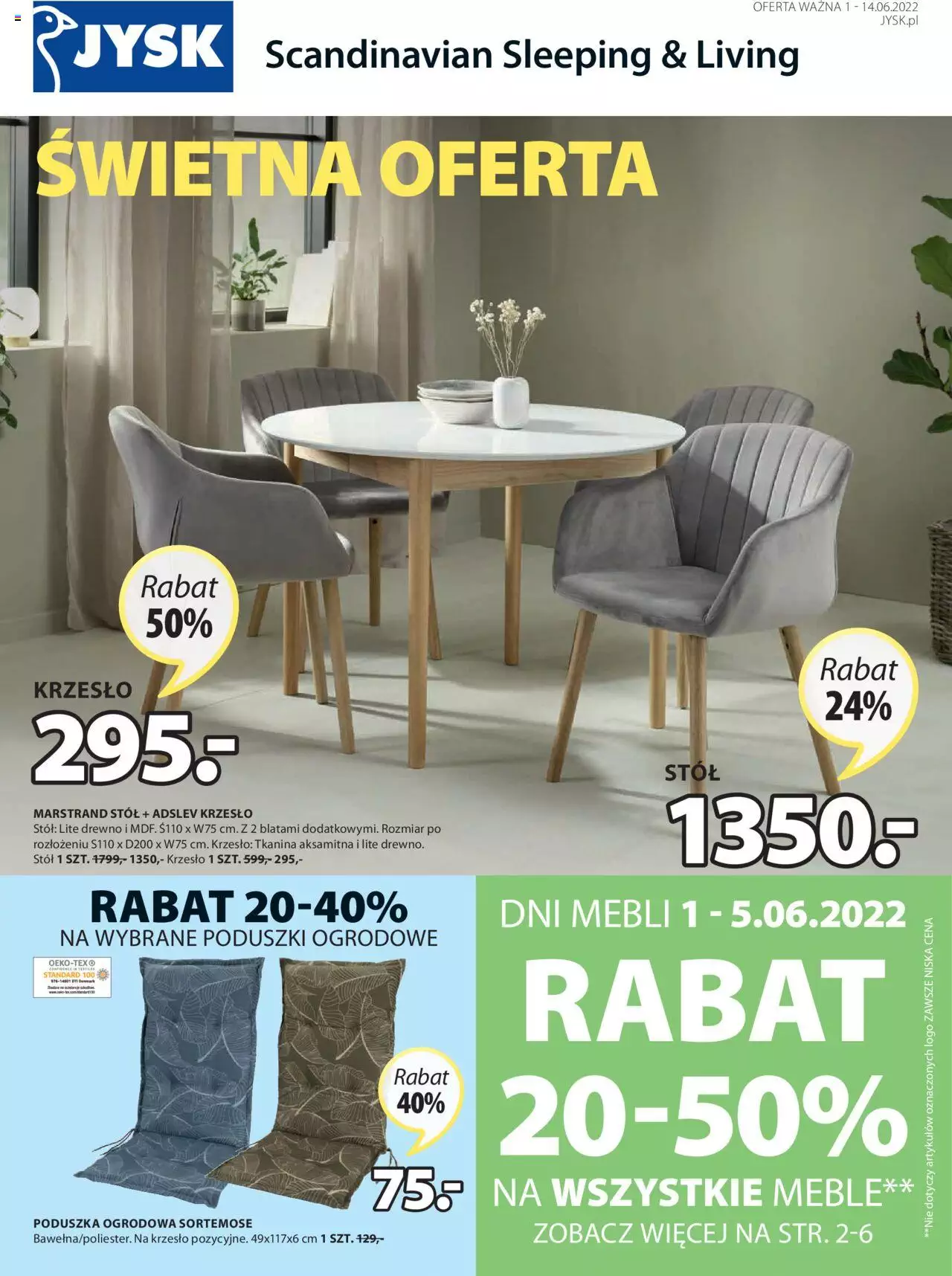 JYSK gazetka ważna  od 01.06.2022 do 14.06.2022 strona 1