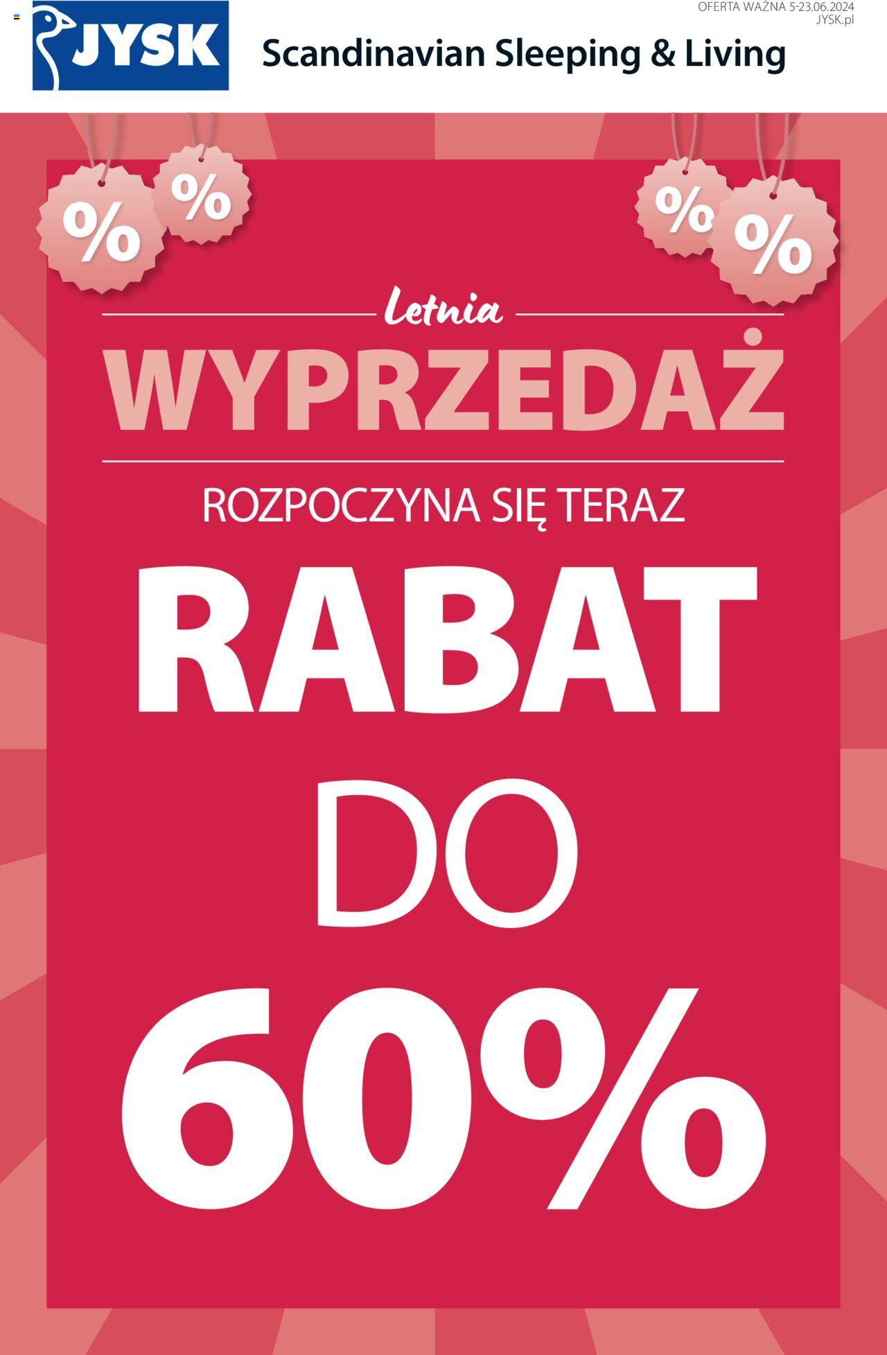 JYSK gazetka ważna od 05.06.2024 do 23.06.2024 strona 1