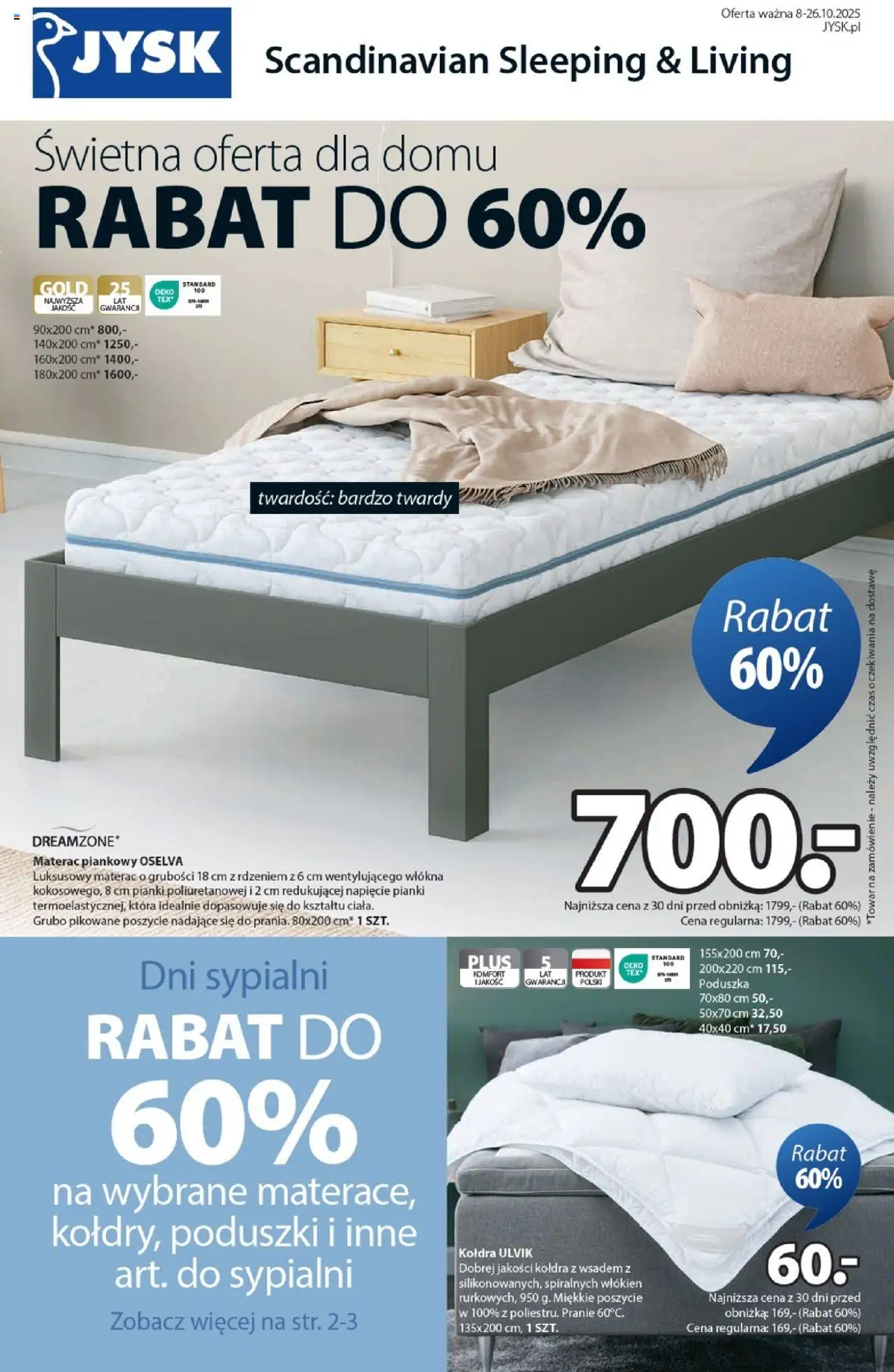 JYSK gazetka ważna od 08.10.2025 do 26.10.2025