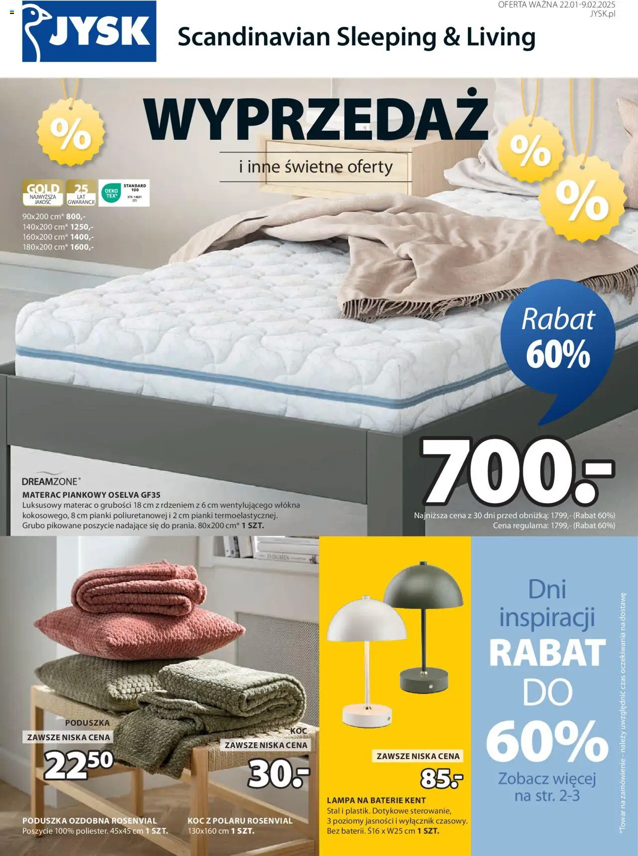 JYSK gazetka ważna od 22.01.2025 do 09.02.2025 strona 1