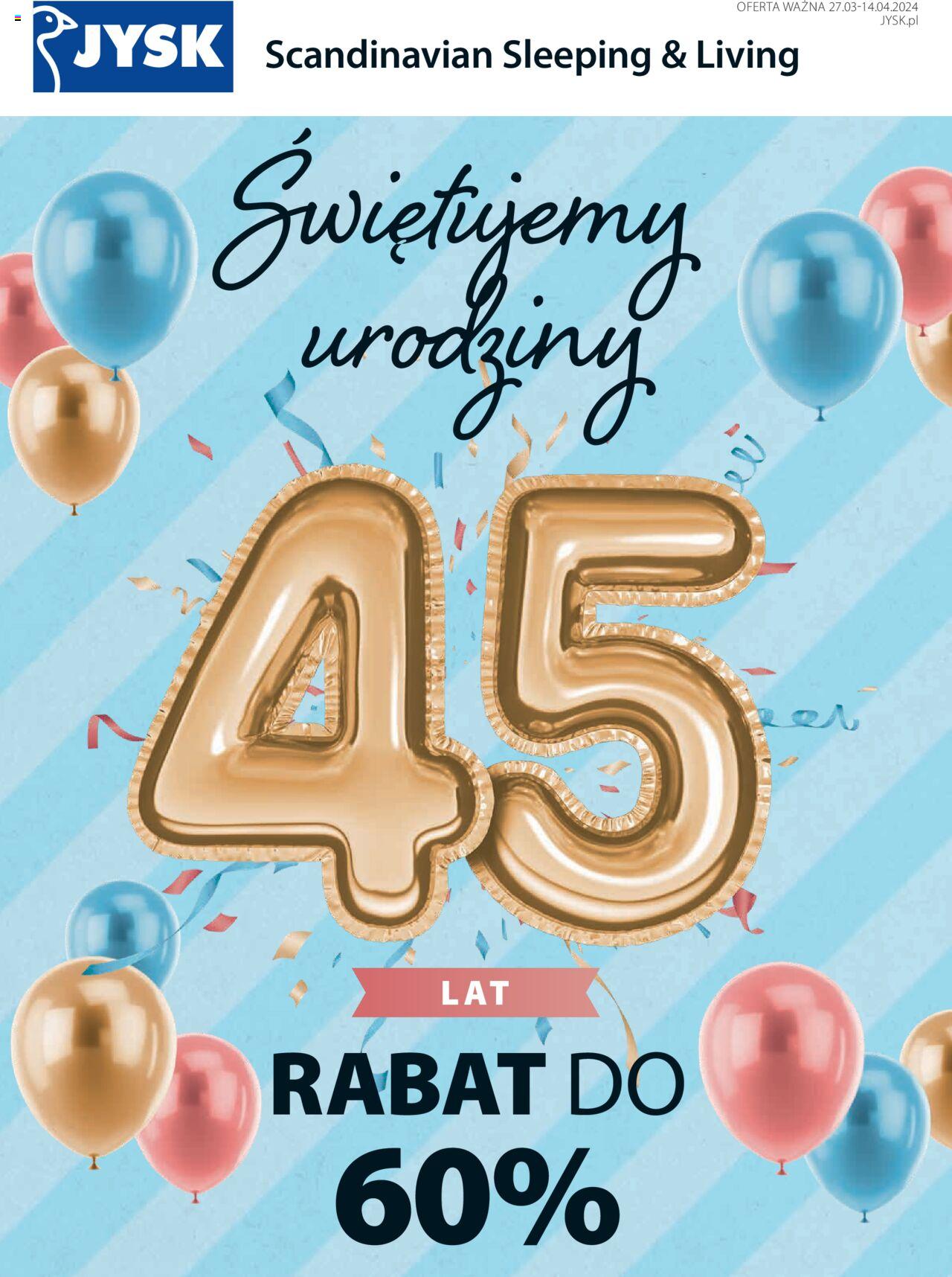 JYSK gazetka ważna  od 27.03.2024 do 14.04.2024 strona 1