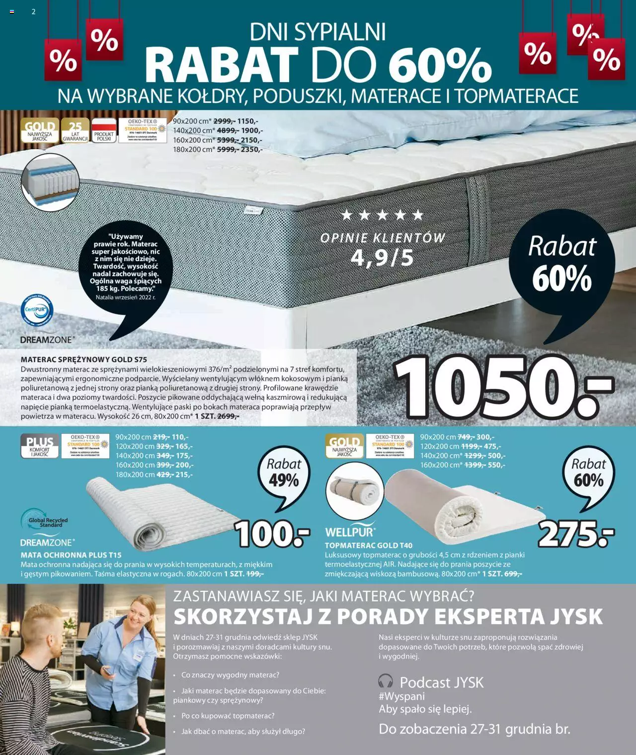 JYSK gazetka ważna od  27.12.2022 do 31.12.2022 strona 3