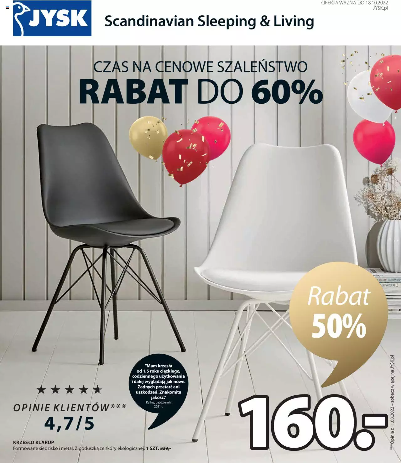 JYSK gazetka ważna  od 28.09.2022 do 18.10.2022 strona 1