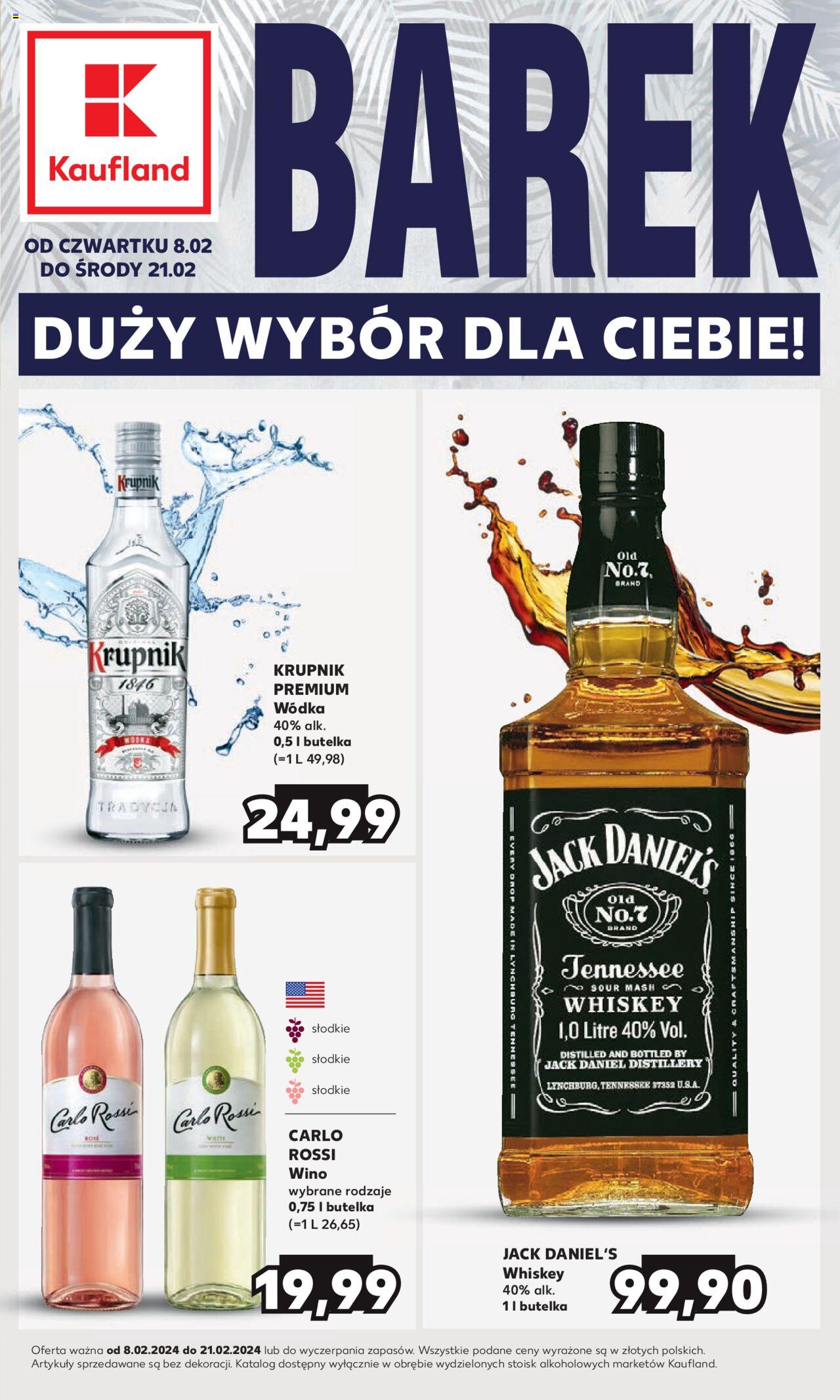 KAUFLAND gazetka Barek Kauflandu ważna  od 08.02.2024 do 21.02.2024 strona 1