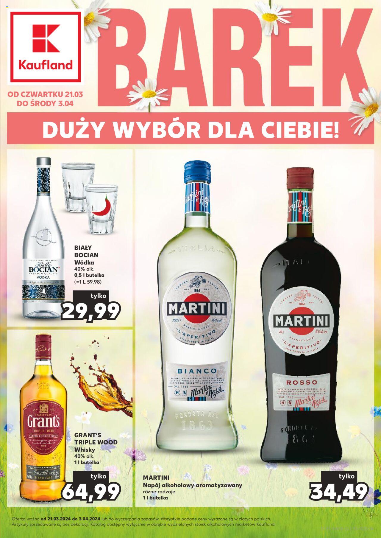 KAUFLAND gazetka Barek Kauflandu ważna od 21.03.2024 do 03.04.2024 strona 1