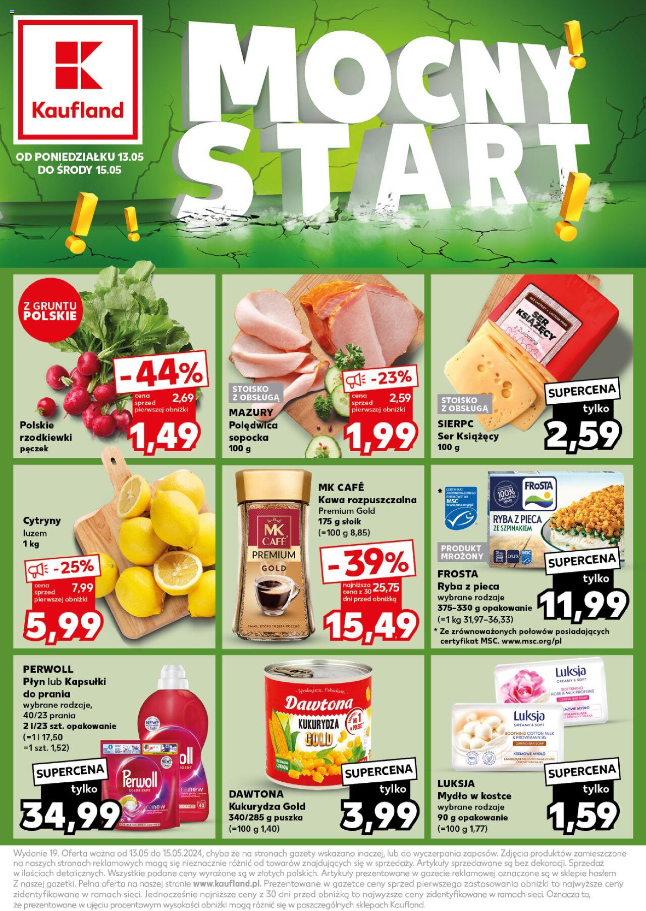 KAUFLAND gazetka Mocny start ważna od  13.05.2024 do 15.05.2024 strona 1