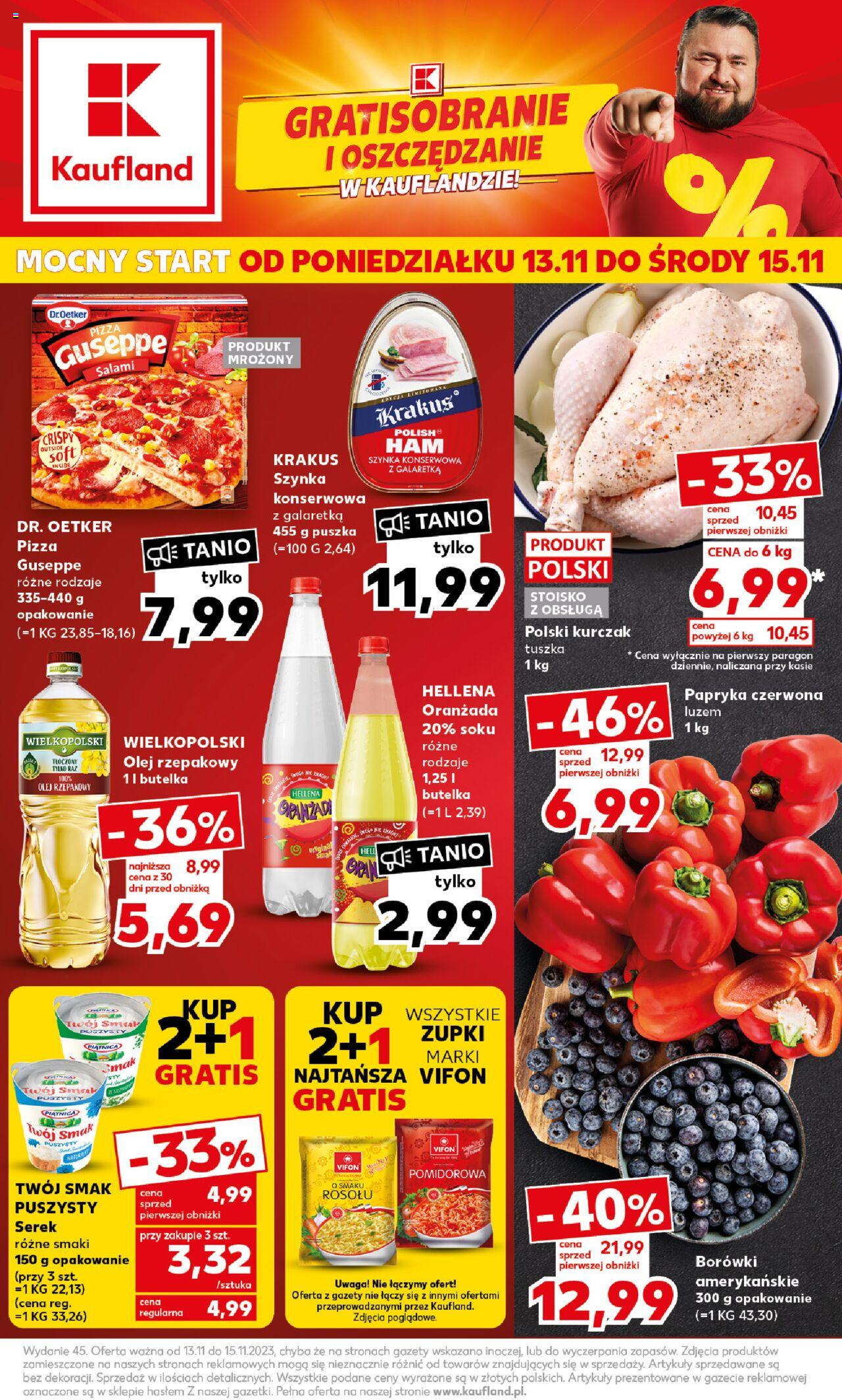 KAUFLAND gazetka Mocny start ważna  od 13.11.2023 do 15.11.2023 strona 1