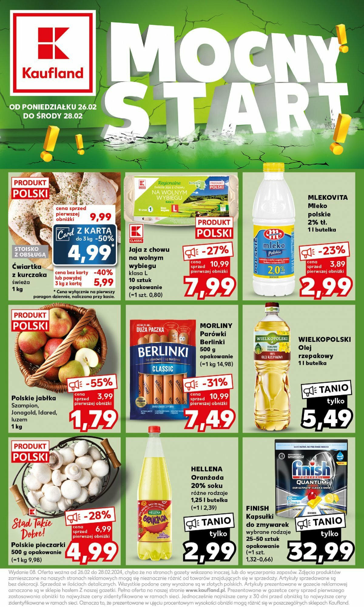 KAUFLAND gazetka Mocny start ważna od 26.02.2024 do 28.02.2024 strona 1