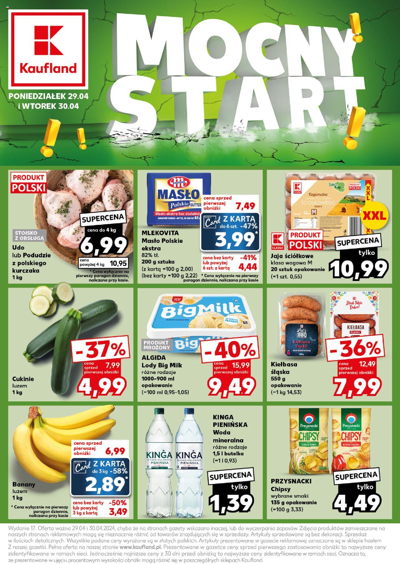 KAUFLAND gazetka Mocny start ważna od 29.04.2024 do 30.04.2024 strona 1