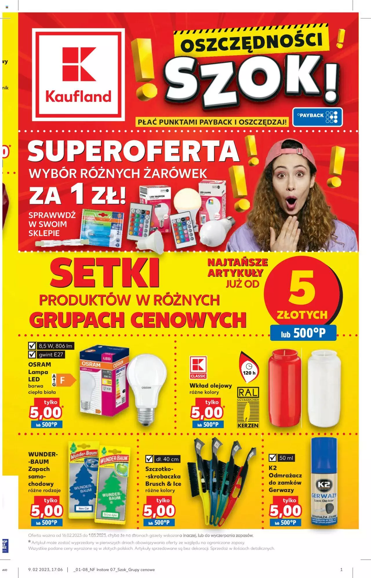 KAUFLAND gazetka Oszczędności szok! ważna od 16.02.2023 do 01.03.2023 strona 1