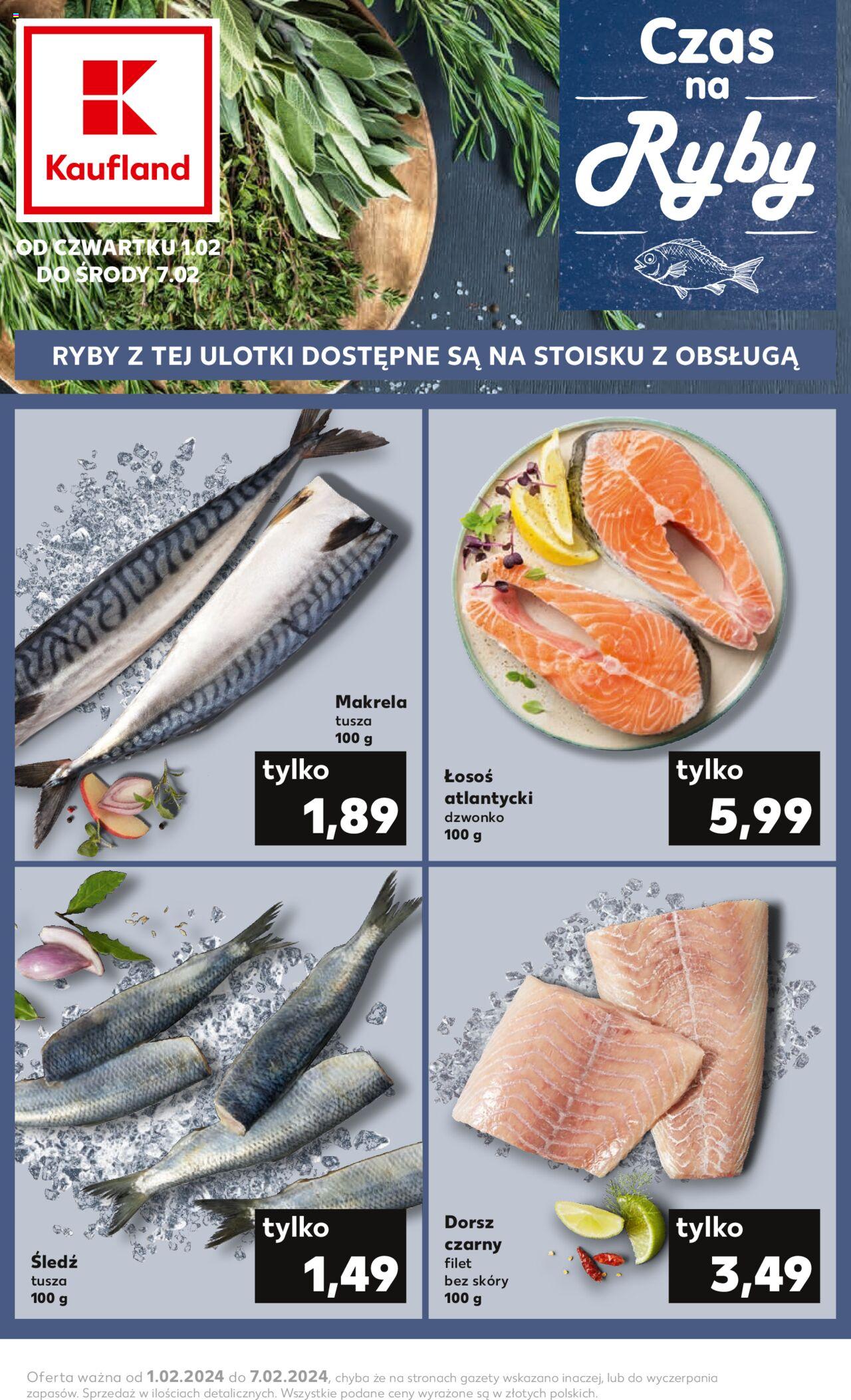 KAUFLAND gazetka Ryby ważna od  01.02.2024 do 07.02.2024 strona 1