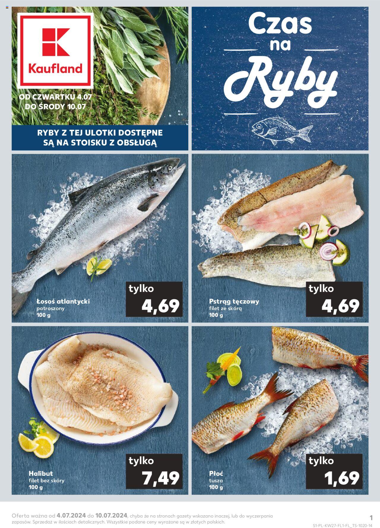 KAUFLAND gazetka Ryby ważna od 04.07.2024 do 10.07.2024 strona 1