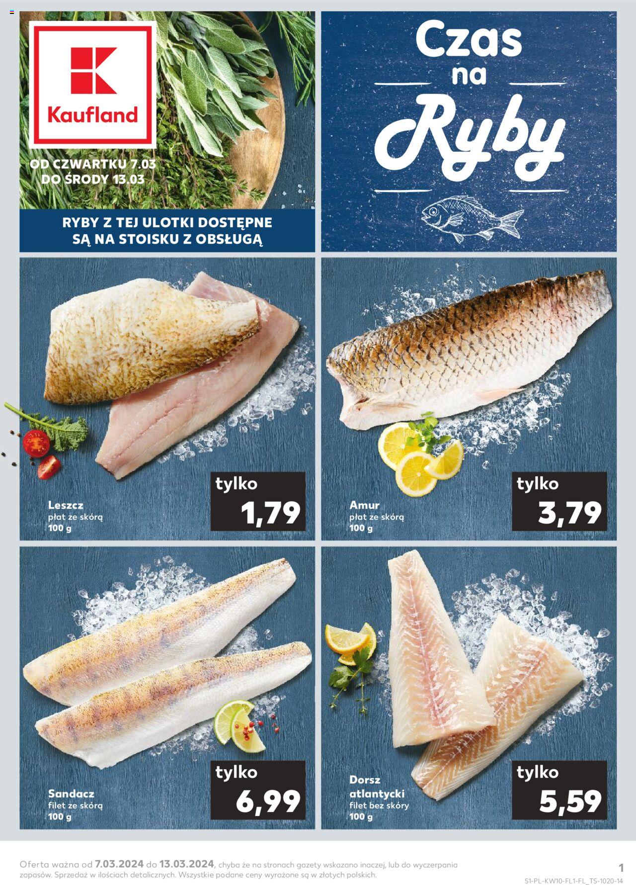 KAUFLAND gazetka Ryby ważna od 07.03.2024 do 13.03.2024 strona 1